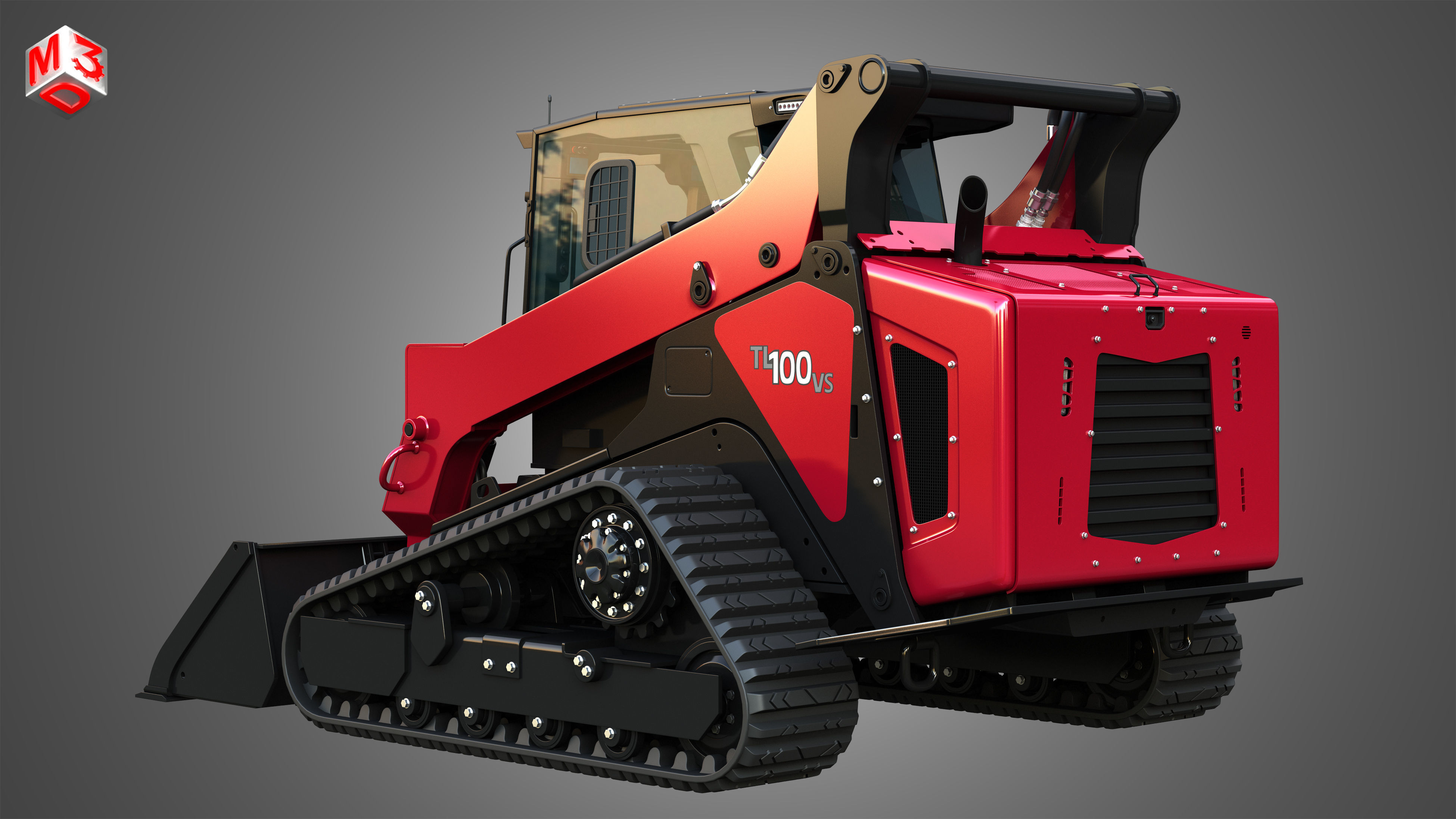 TL100VS Compact Track Loader - Bucket 3D model_3