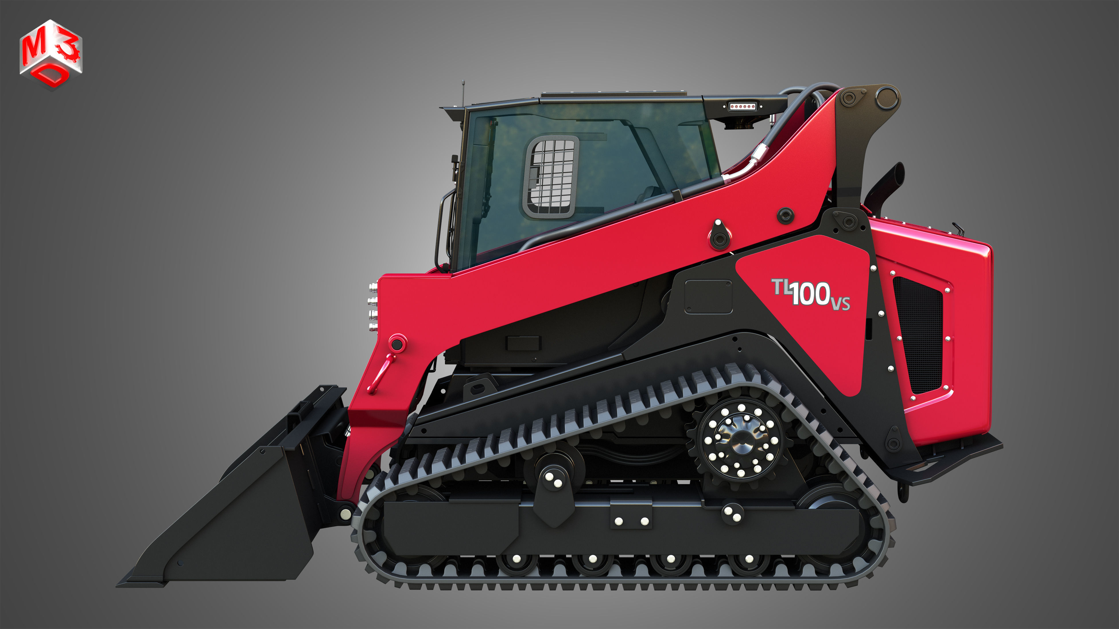 TL100VS Compact Track Loader - Bucket 3D model_4