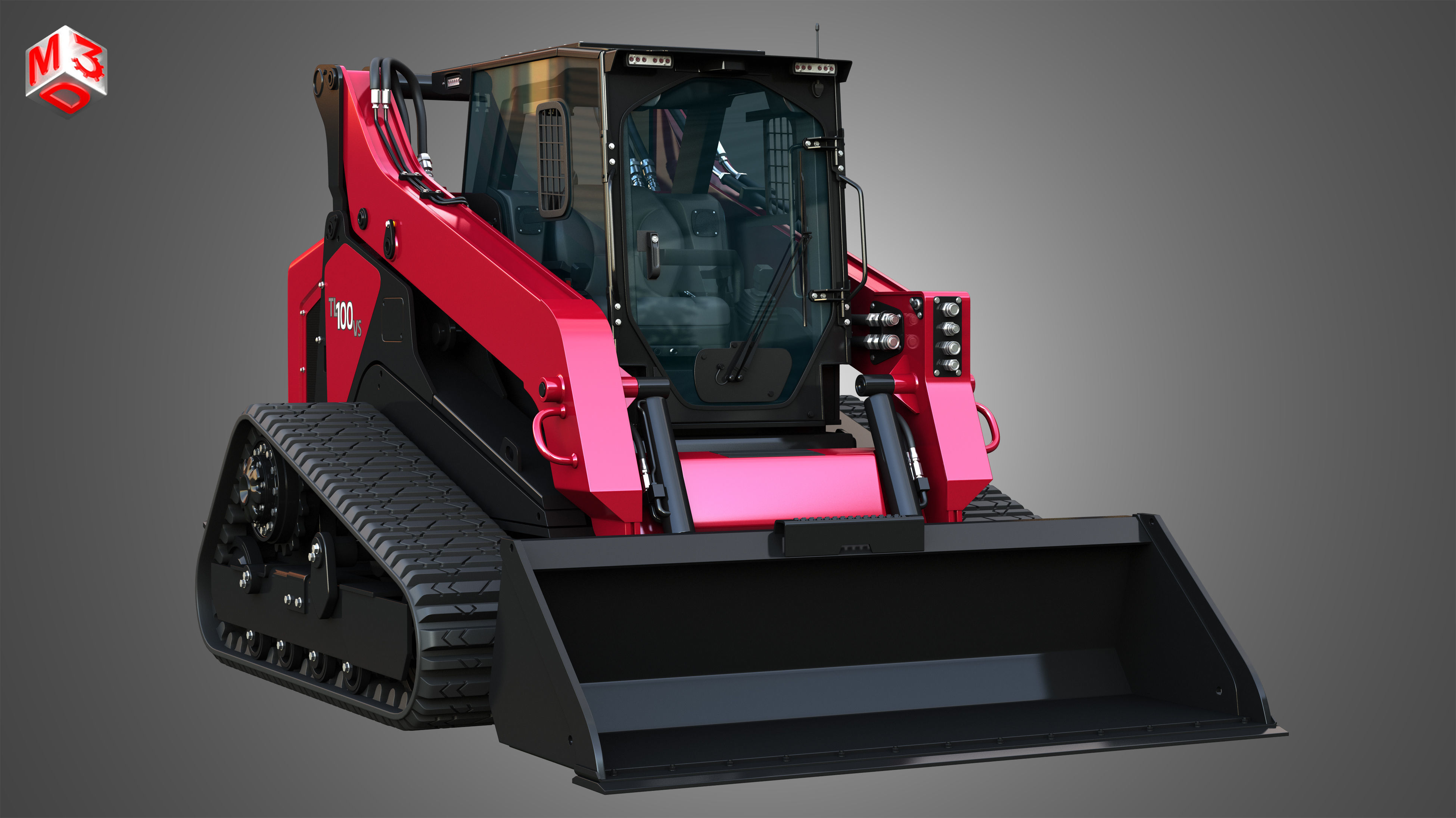 TL100VS Compact Track Loader - Bucket 3D model_12