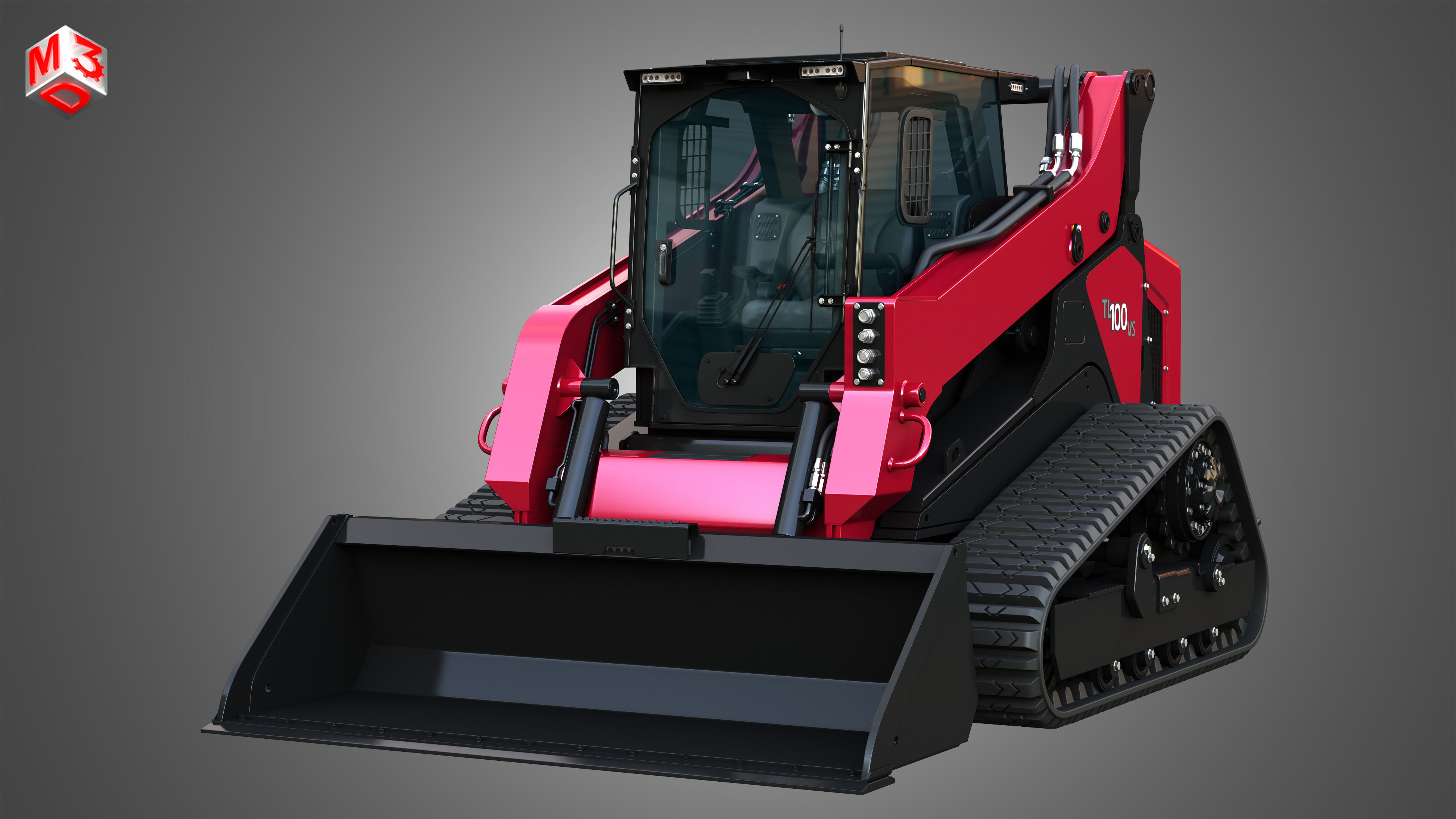 TL100VS Compact Track Loader - Bucket 3D model_10