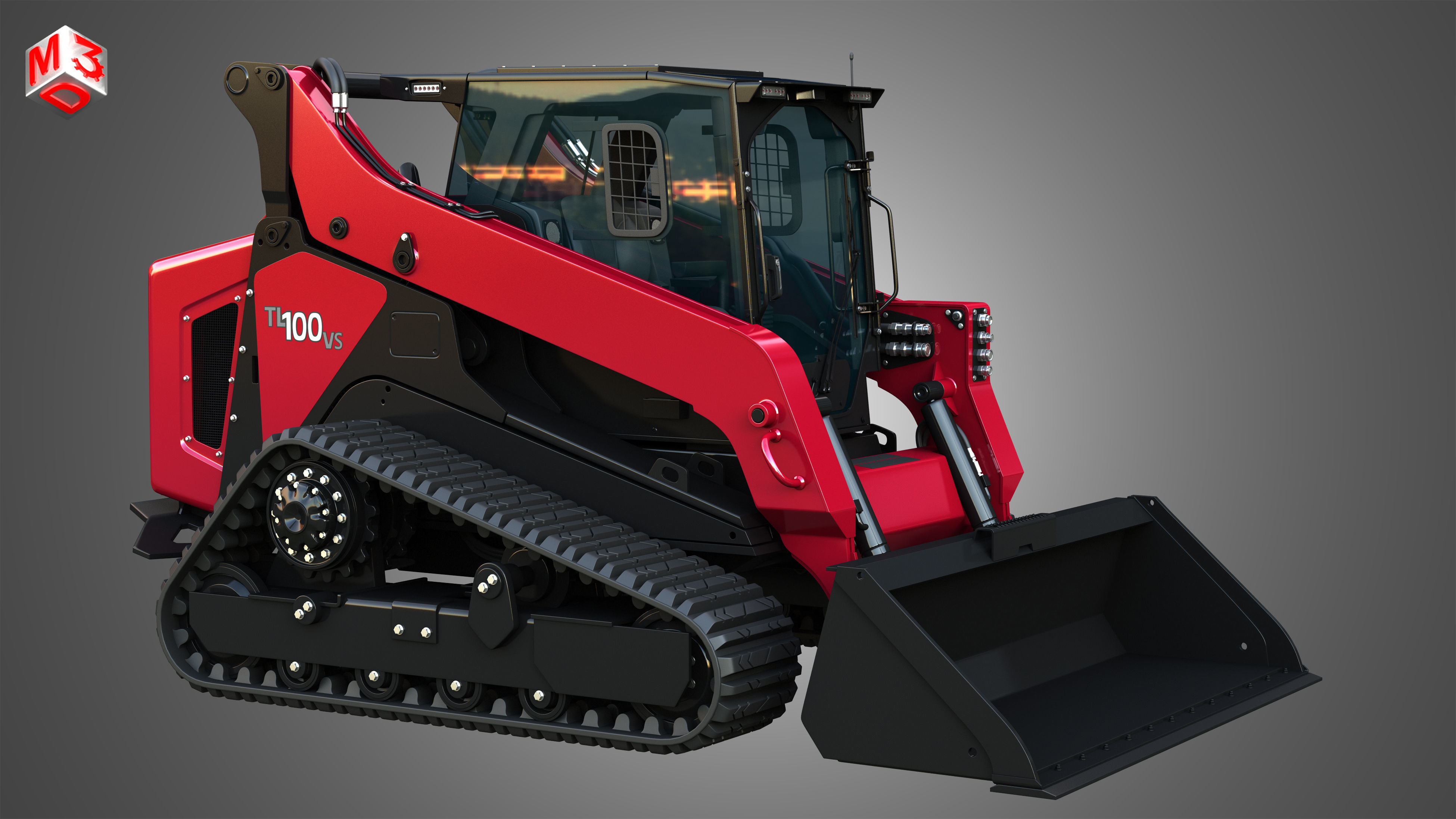 TL100VS Compact Track Loader - Bucket 3D model_16