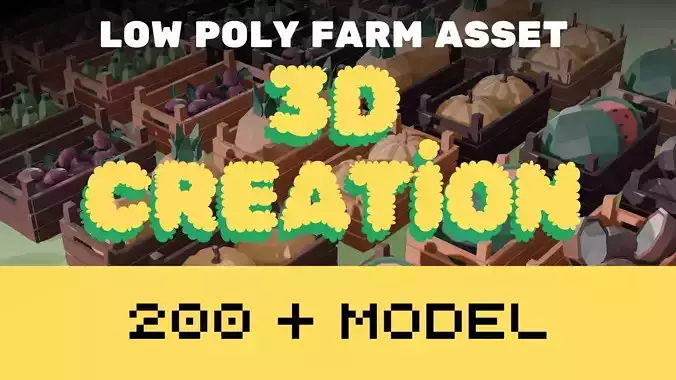 Low Poly Farm Asset model