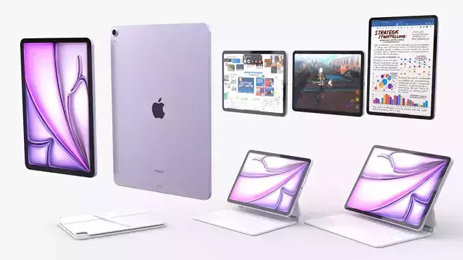 Apple iPad Air 2024 in Purple full Collection