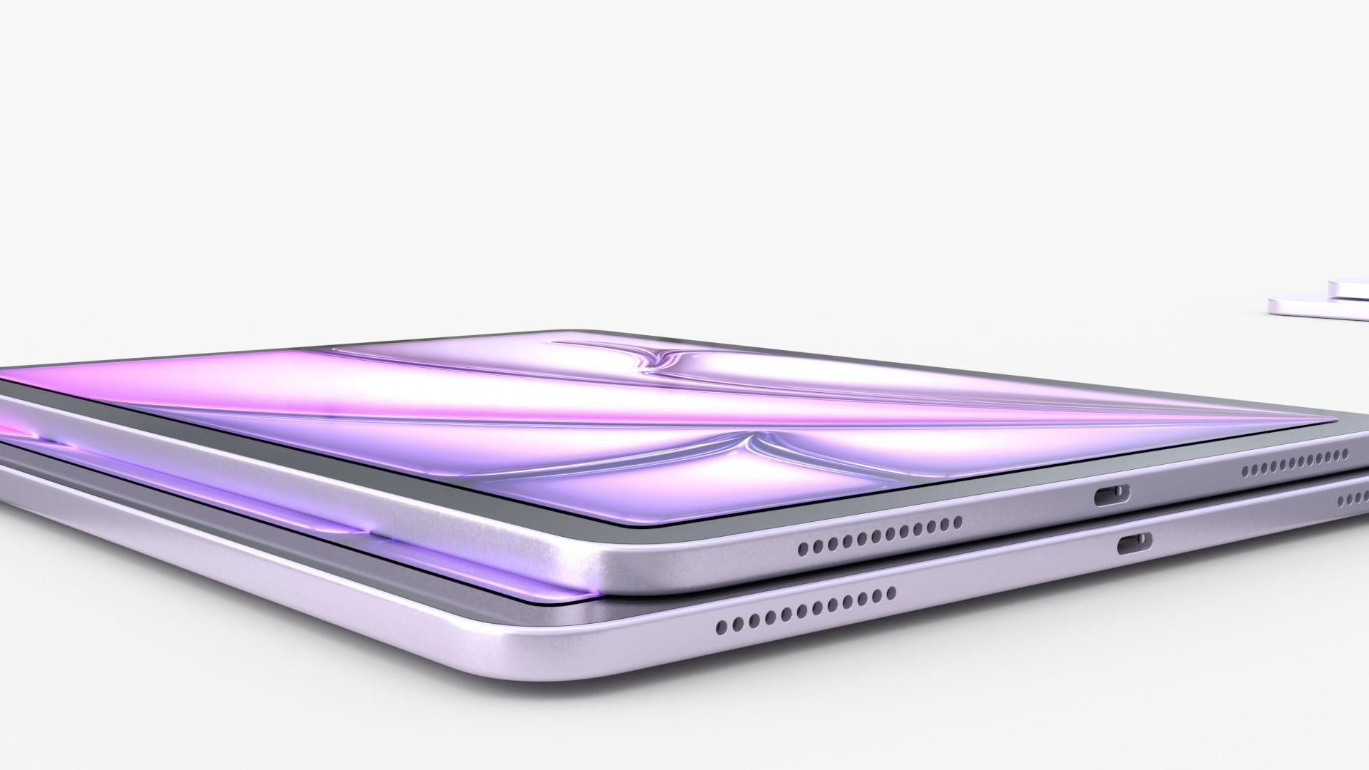 Apple iPad Air 2024 in Purple full Collection 3D model_9