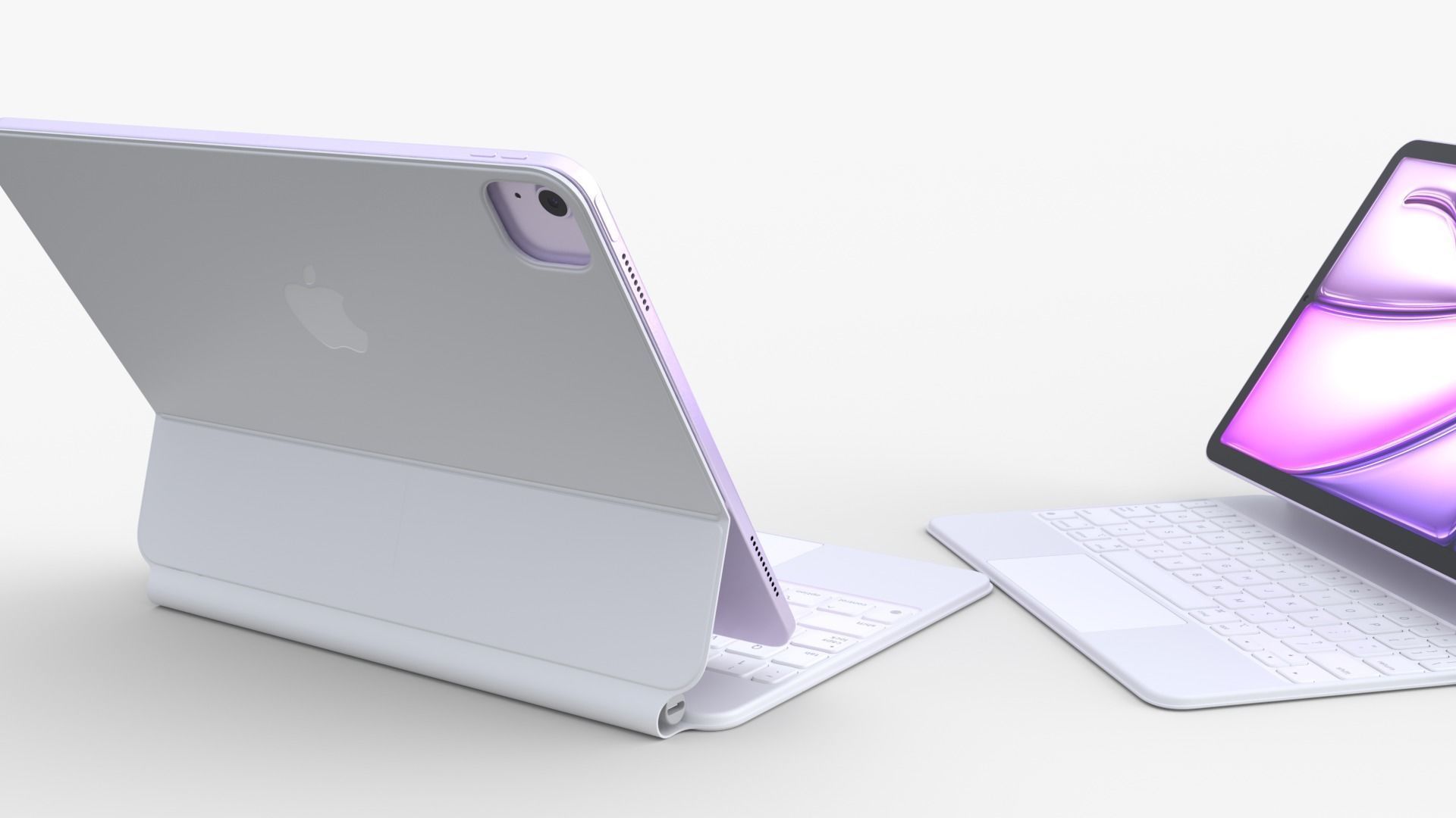 Apple iPad Air 2024 in Purple full Collection 3D model_4