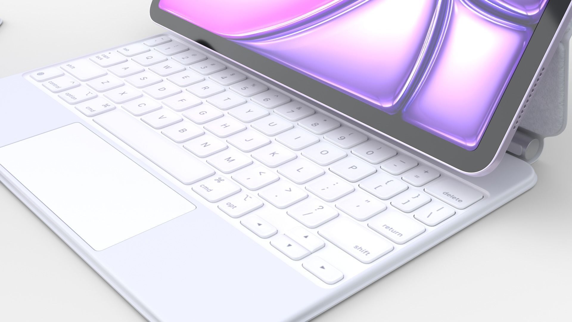 Apple iPad Air 2024 in Purple full Collection 3D model_3