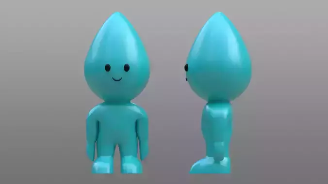 Water Drop Character Rigged