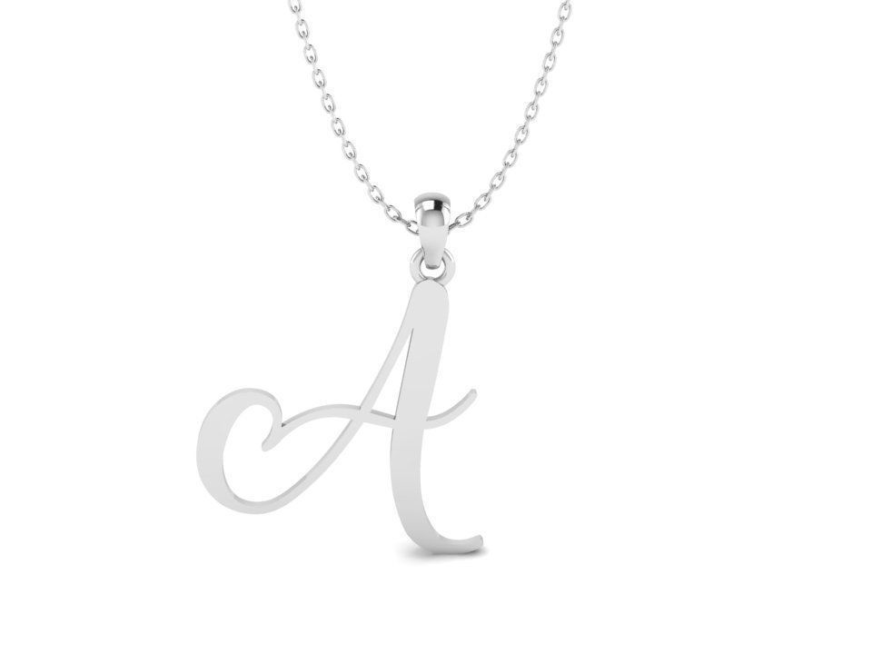 Amarillo Initial Pendant Letter   A 3D print model_2