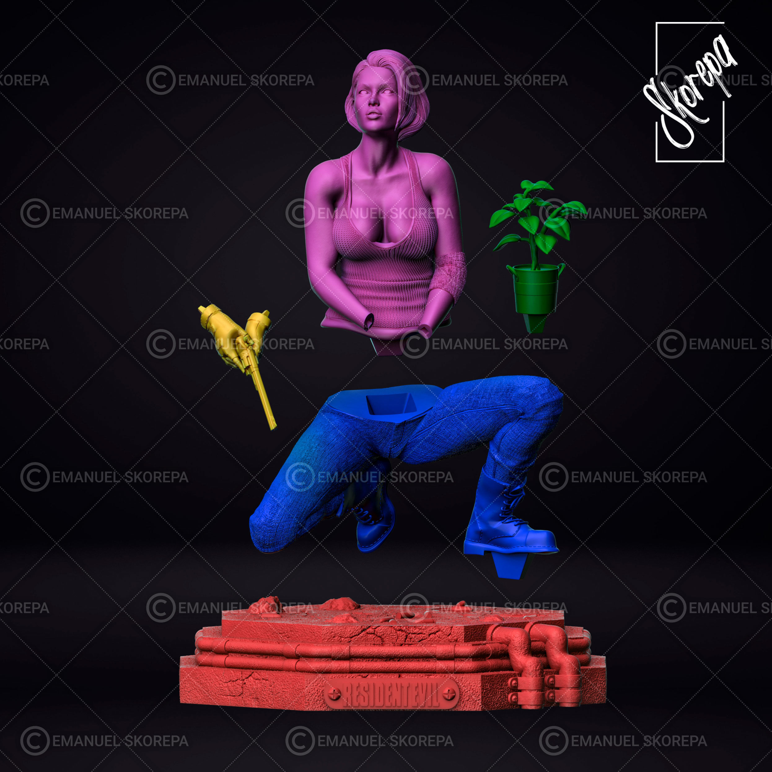 JILL VALENTINE 3D print model_3