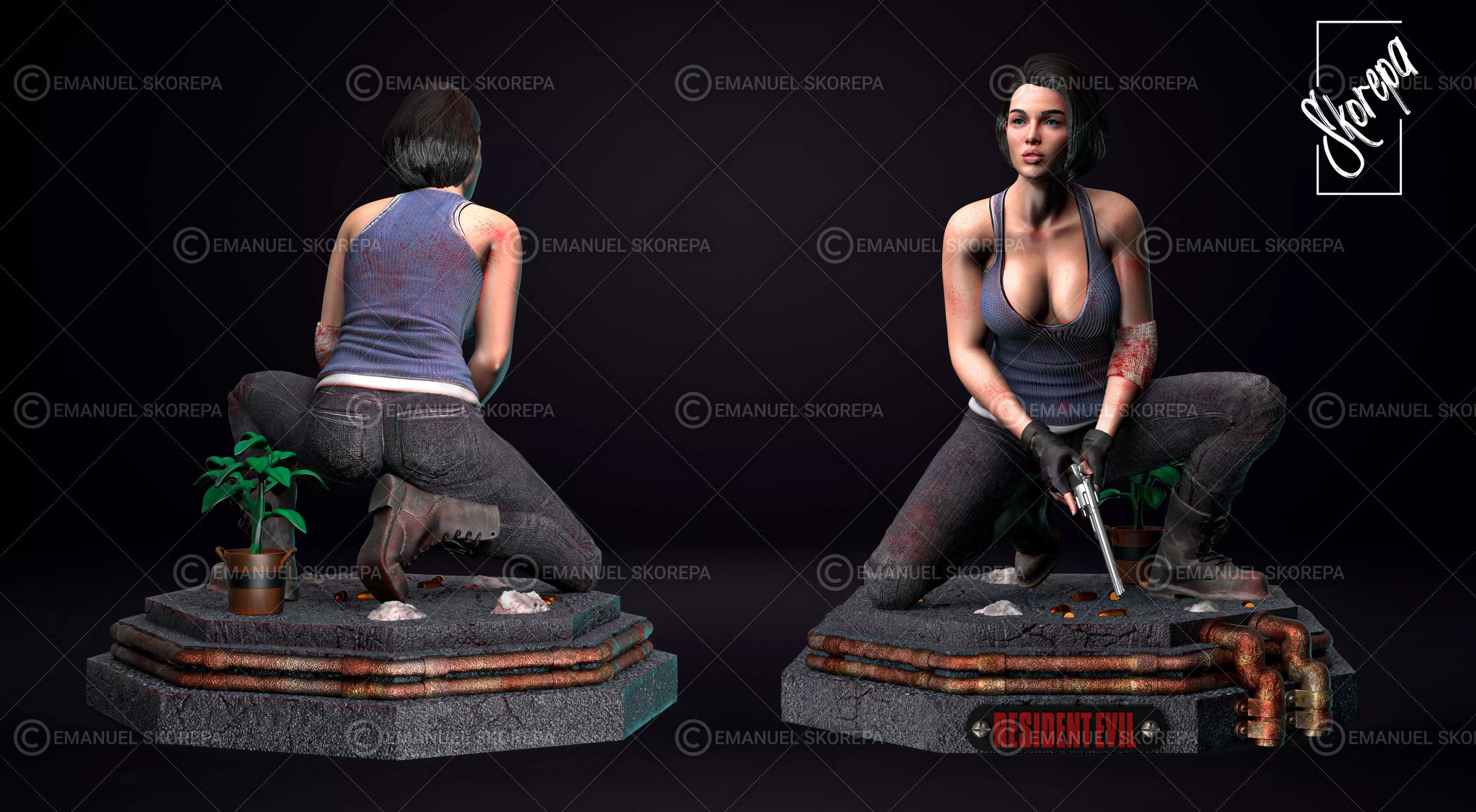 JILL VALENTINE 3D print model_0
