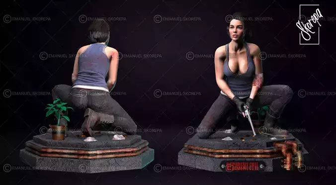 JILL VALENTINE 3D print model
