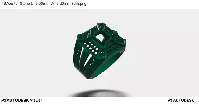 Men Ring With Asscher Cut Center Stone