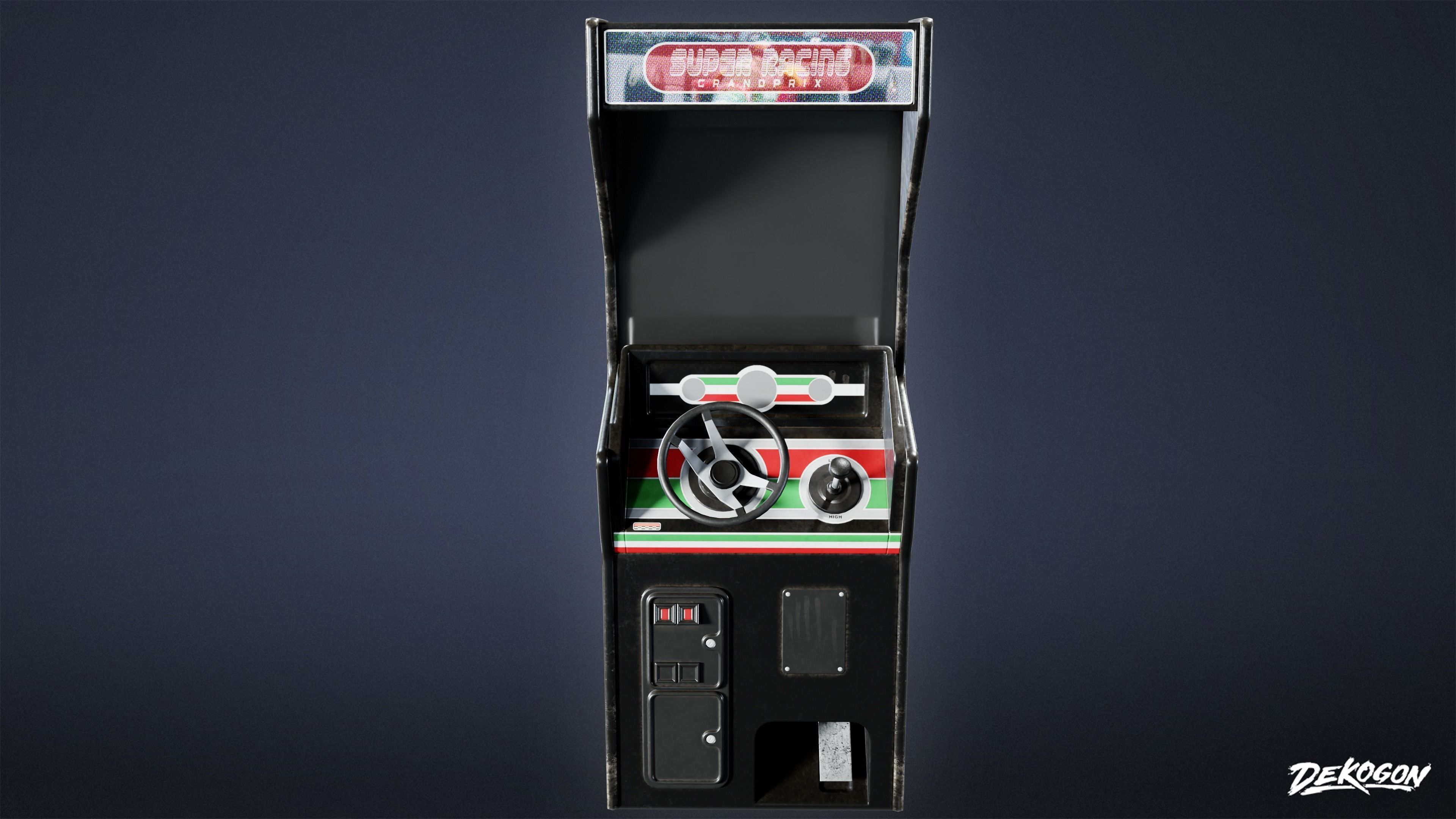 ARCADE - Arcade Cabinet 06 - LOW POLY Low-poly 3D model_6