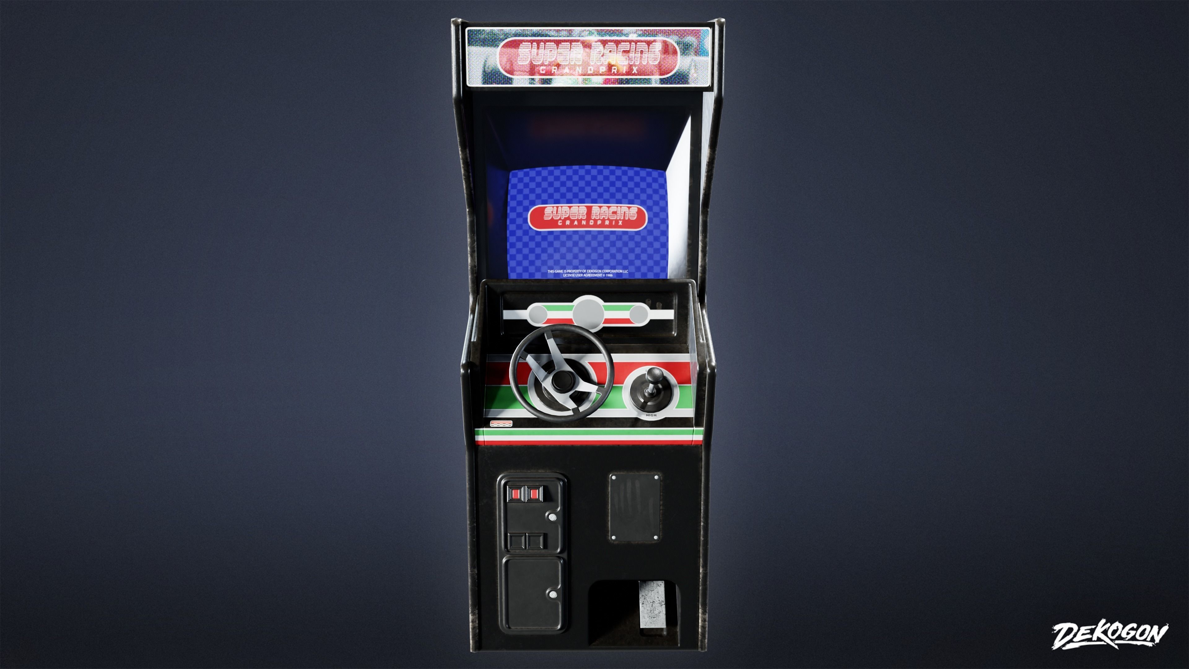 ARCADE - Arcade Cabinet 06 - LOW POLY Low-poly 3D model_9