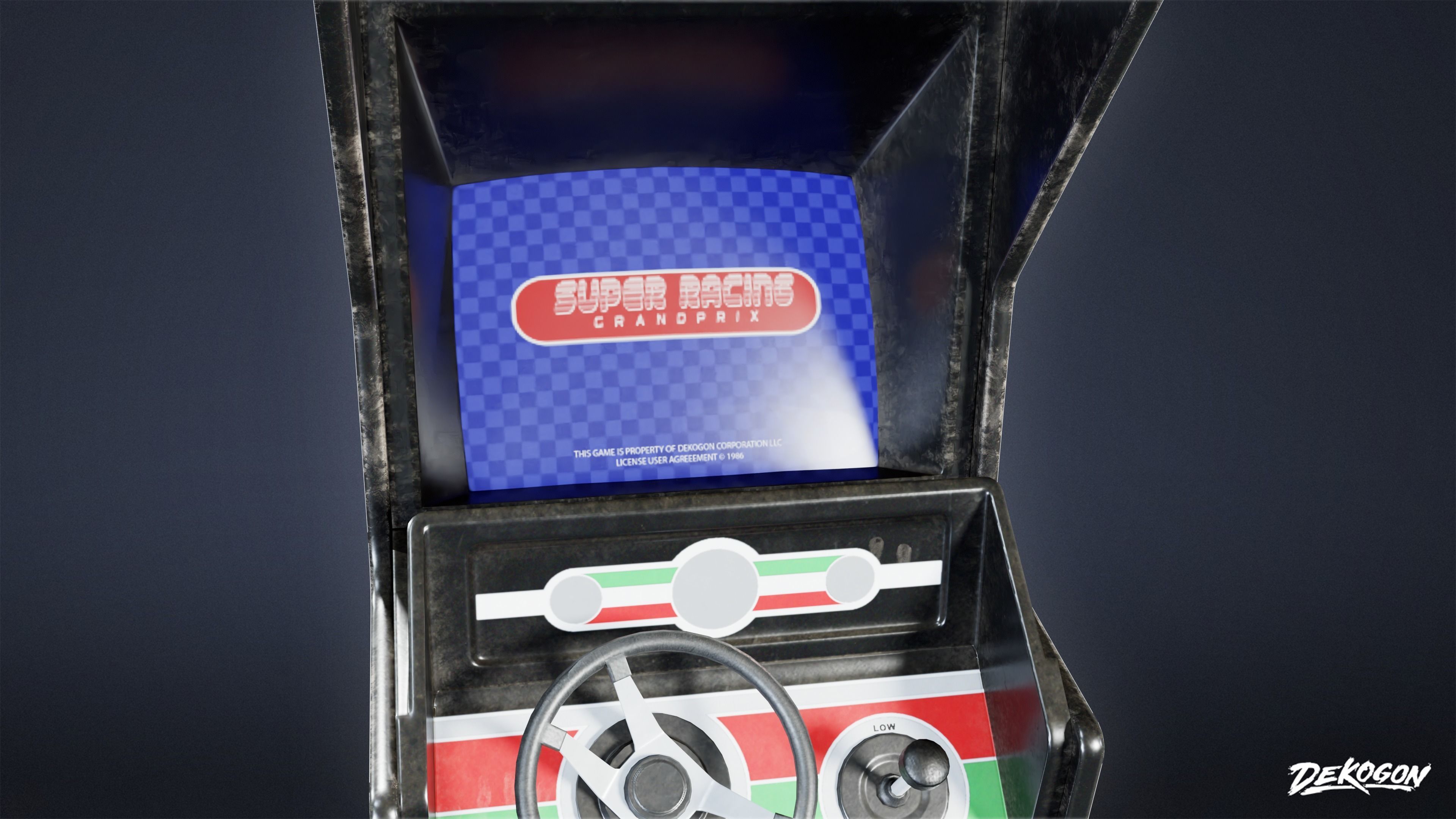 ARCADE - Arcade Cabinet 06 - LOW POLY Low-poly 3D model_13