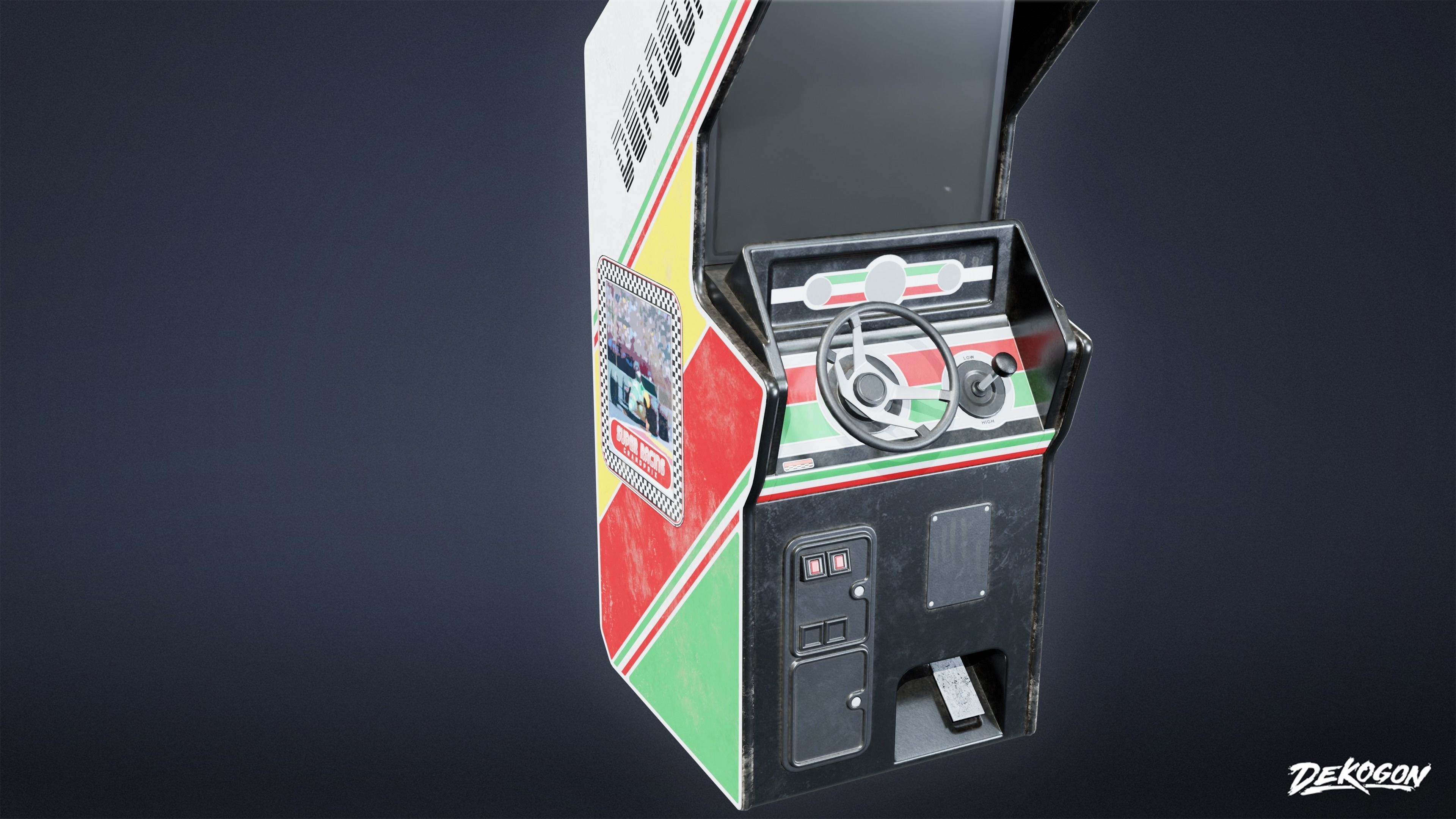 ARCADE - Arcade Cabinet 06 - LOW POLY Low-poly 3D model_2