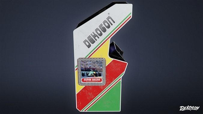 ARCADE - Arcade Cabinet 06 - LOW POLY Low-poly 3D model 4
