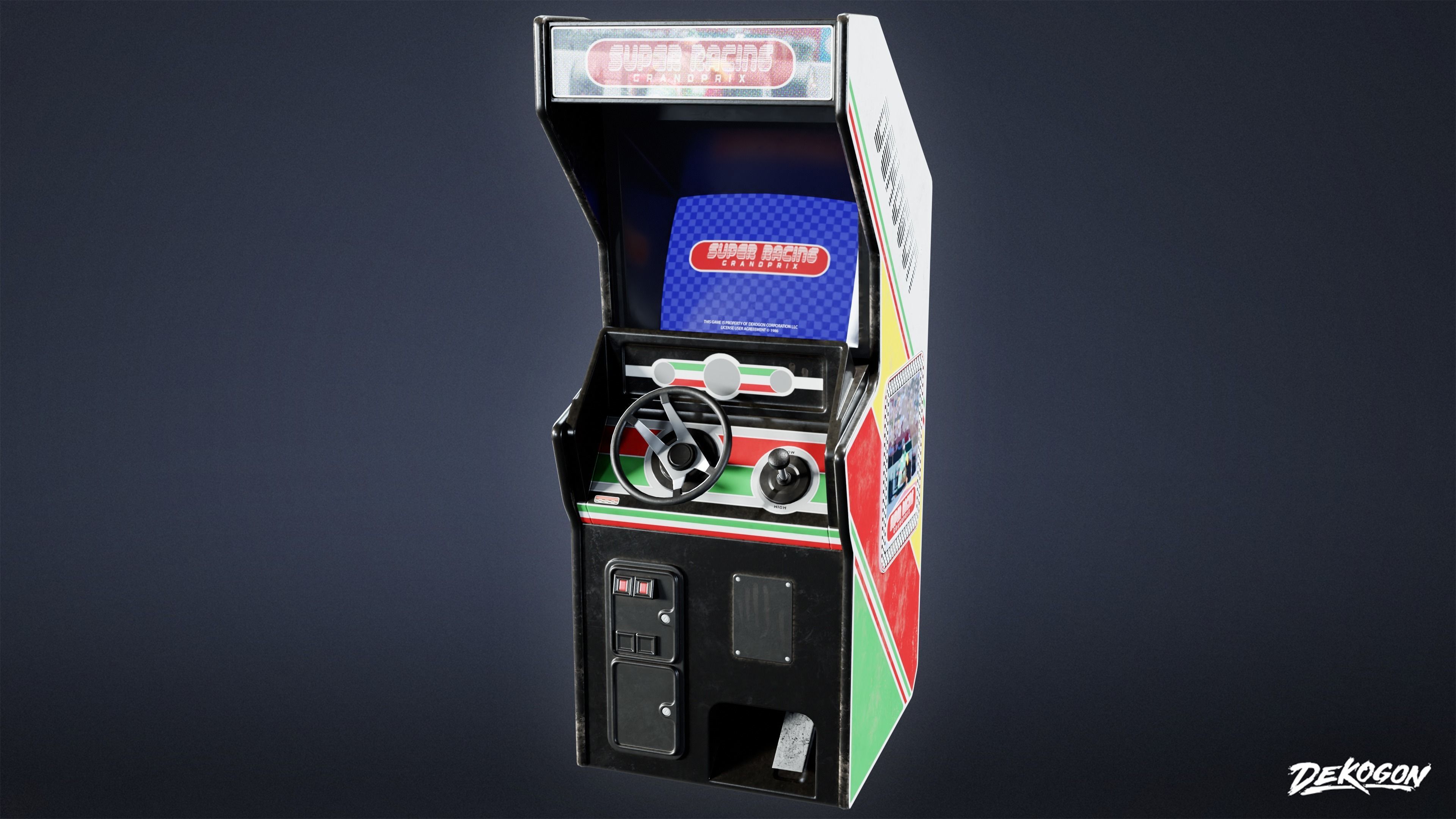 ARCADE - Arcade Cabinet 06 - LOW POLY Low-poly 3D model_8