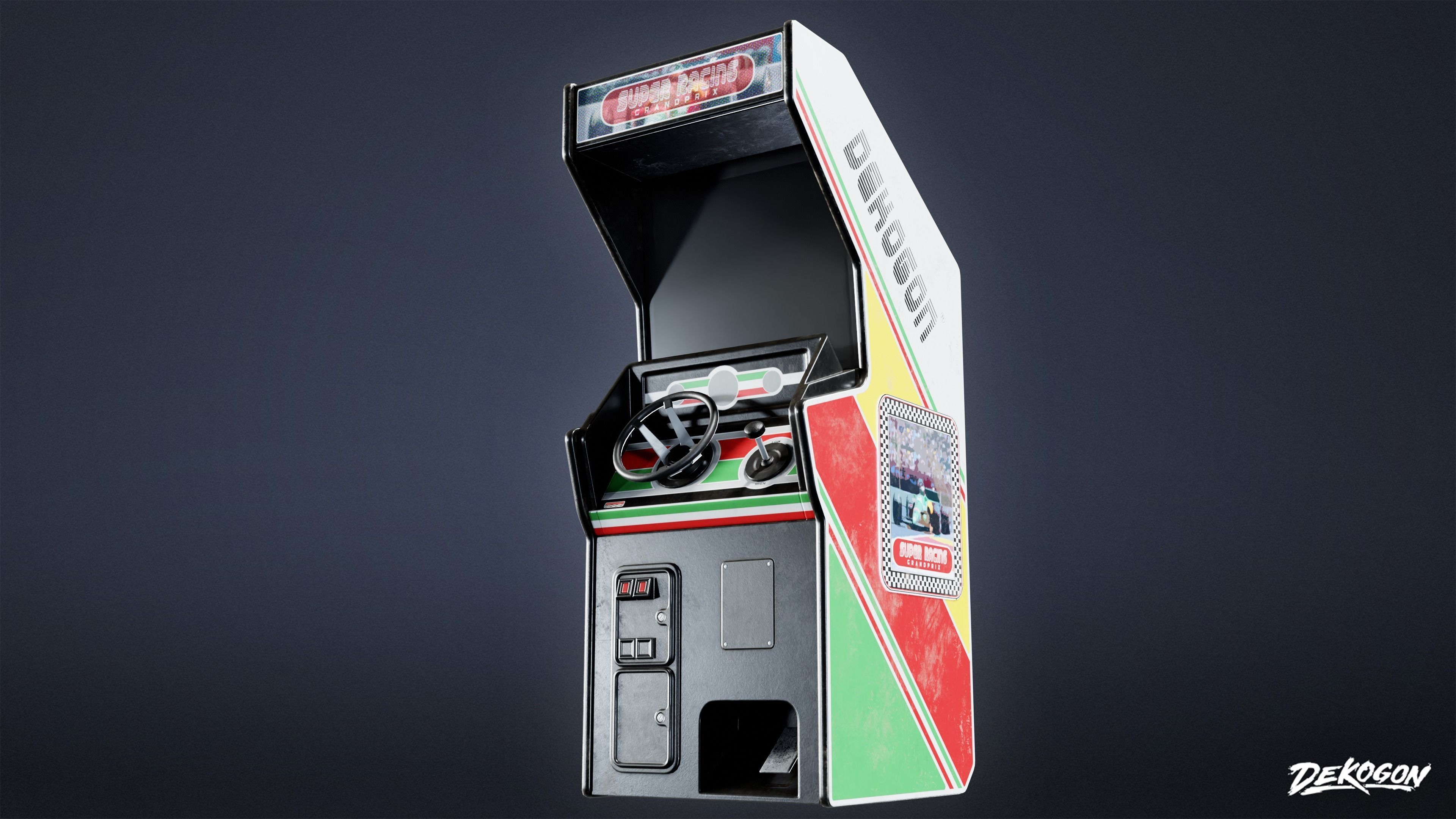 ARCADE - Arcade Cabinet 06 - LOW POLY Low-poly 3D model_5