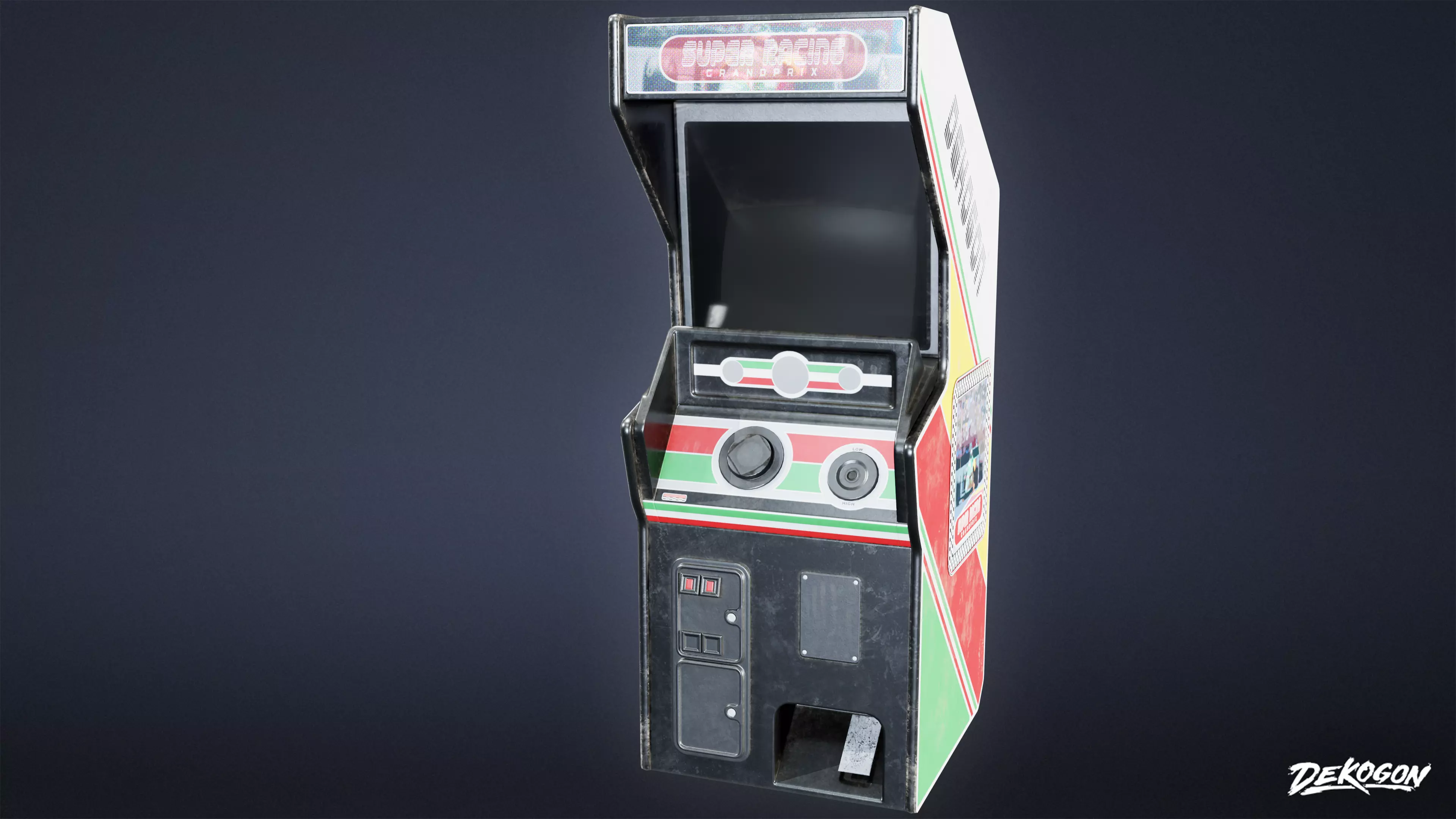 ARCADE - Arcade Cabinet 06 - LOW POLY Low-poly 3D model_0