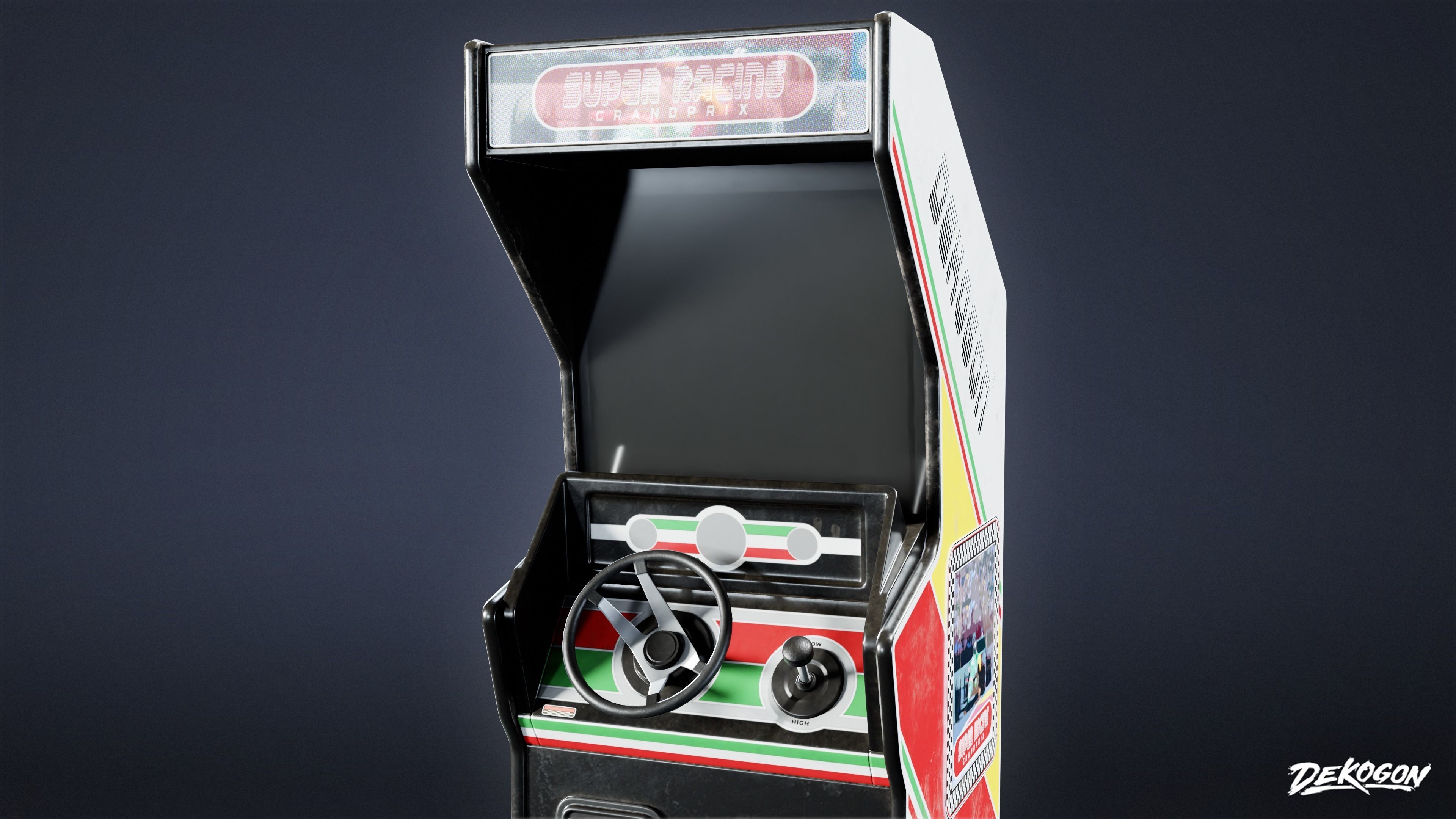 ARCADE - Arcade Cabinet 06 - LOW POLY Low-poly 3D model_7
