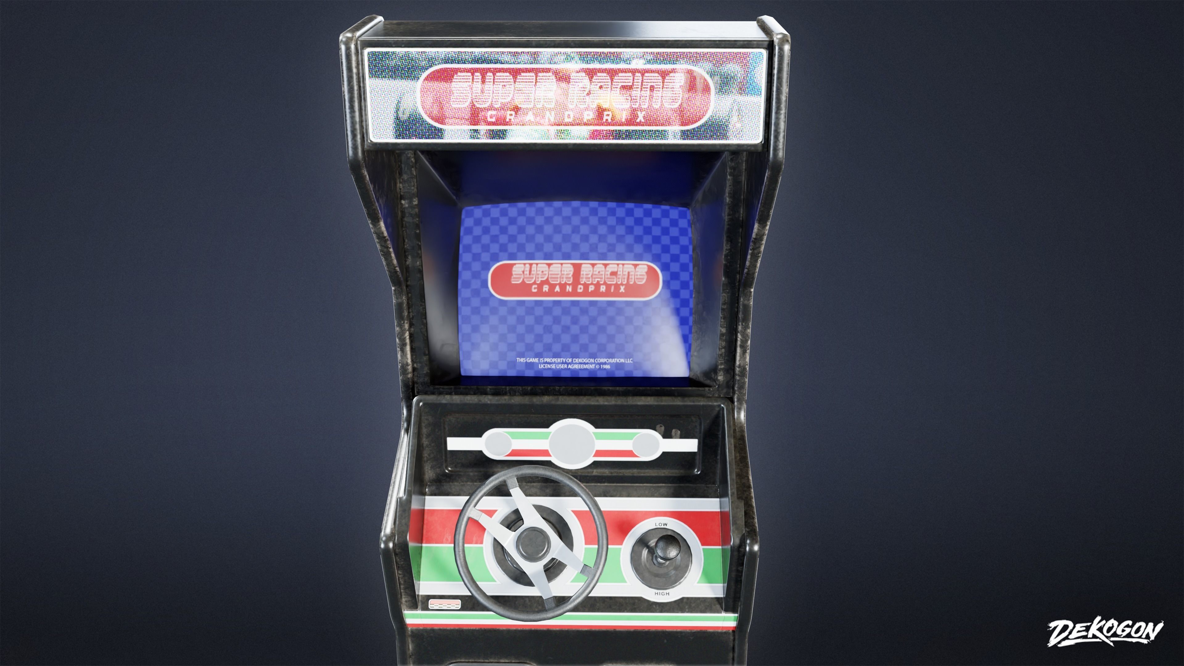 ARCADE - Arcade Cabinet 06 - LOW POLY Low-poly 3D model_12