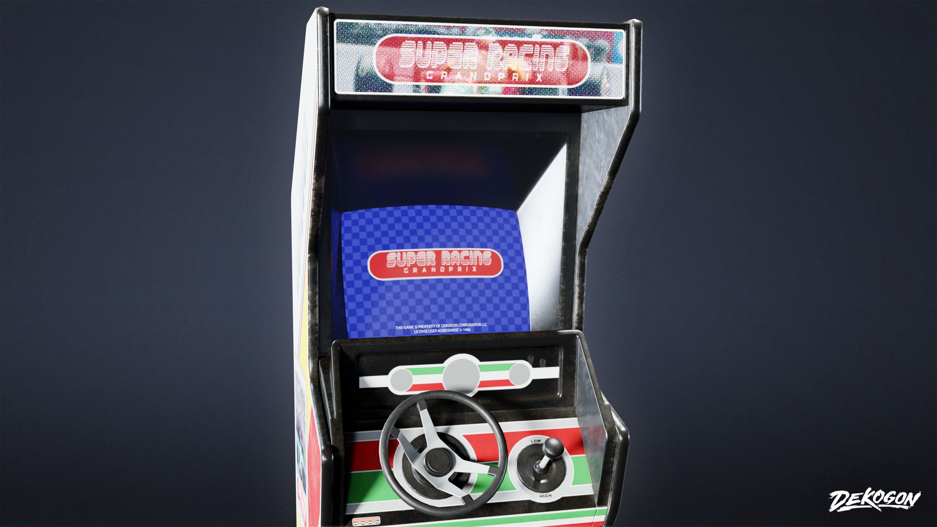 ARCADE - Arcade Cabinet 06 - LOW POLY Low-poly 3D model_11