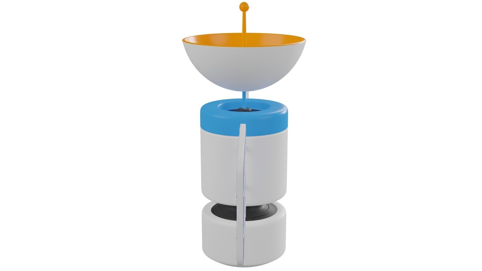 Cartoon Satellite 3D model_3