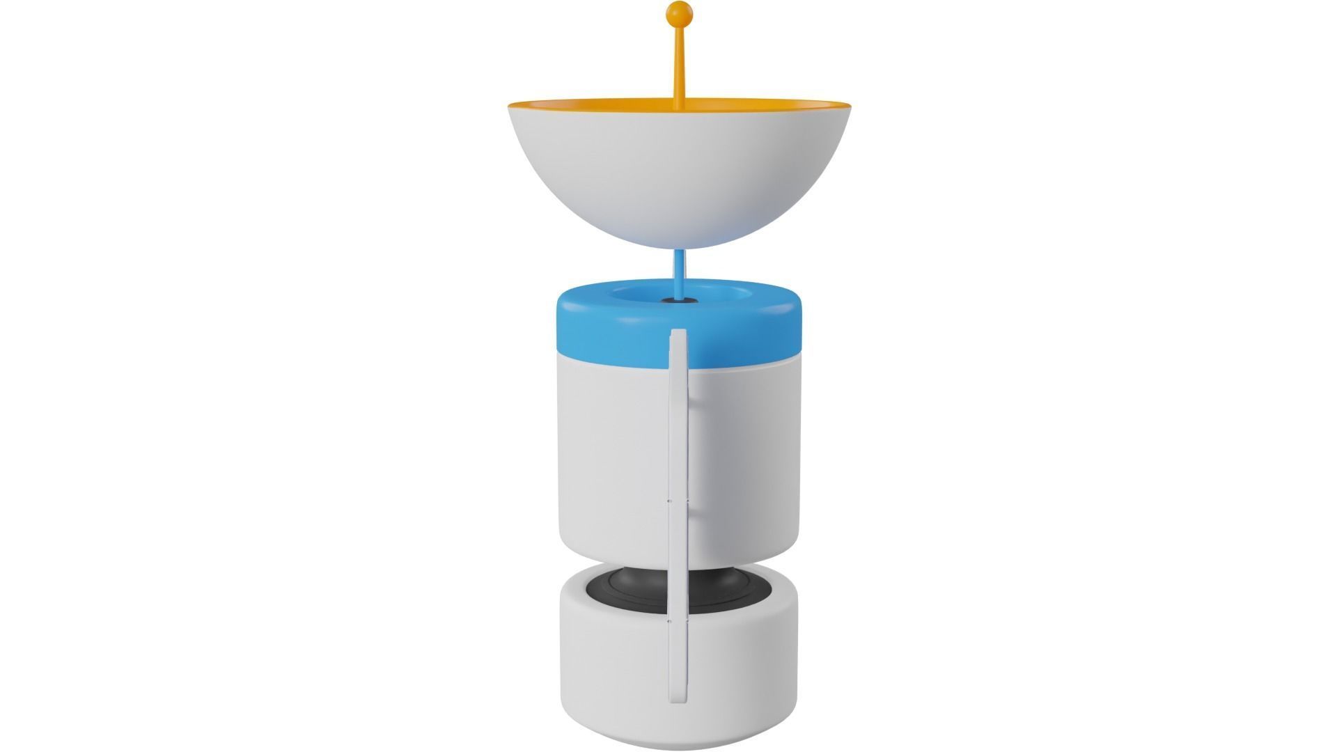 Cartoon Satellite 3D model_7
