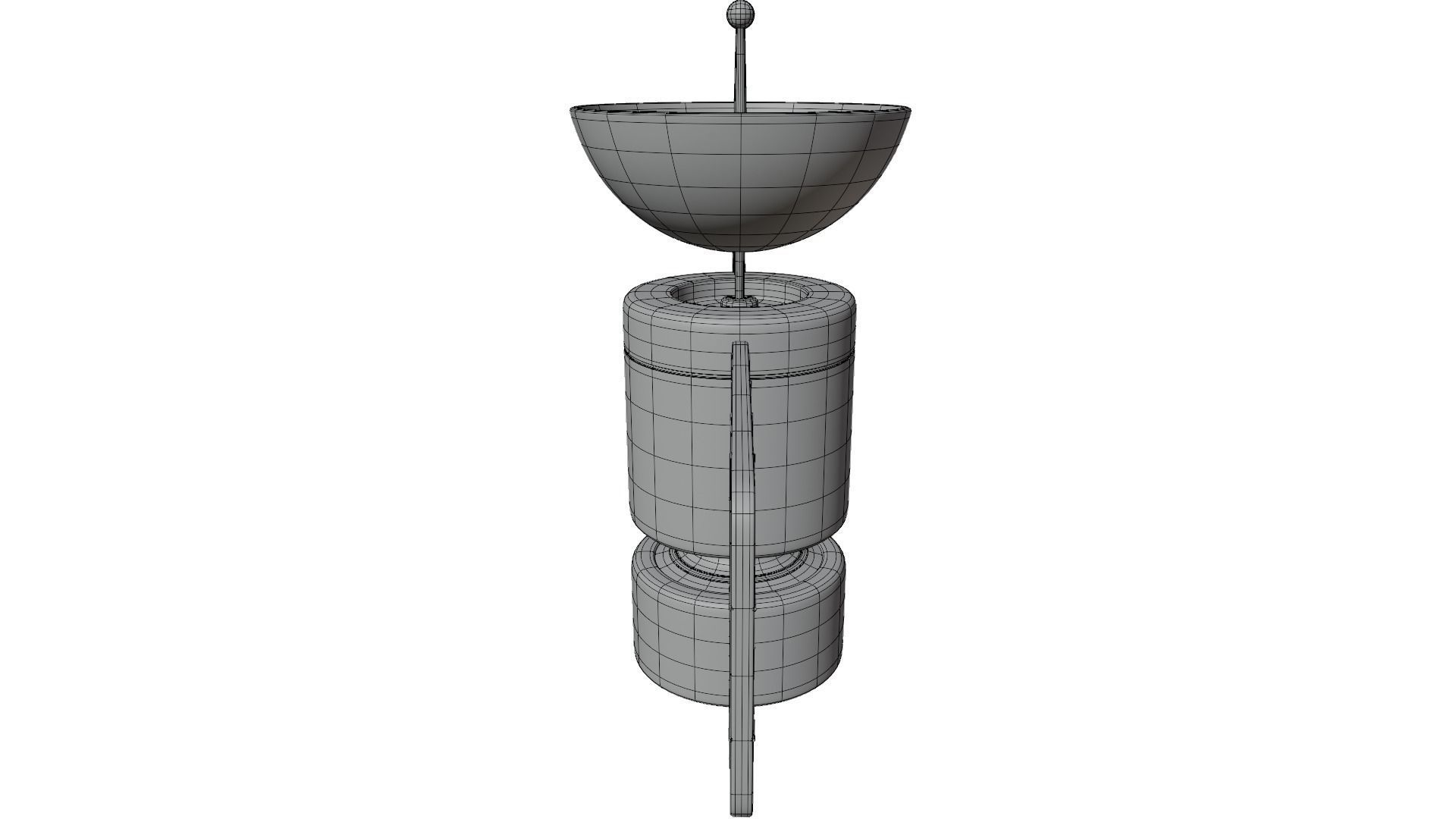 Cartoon Satellite 3D model_12