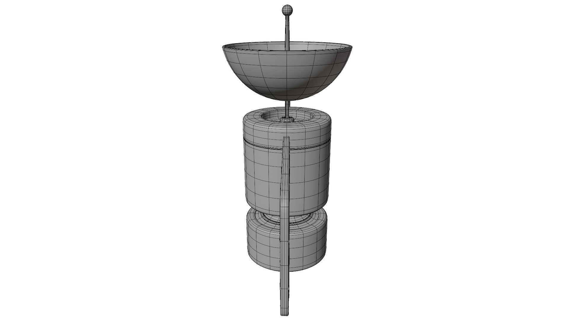 Cartoon Satellite 3D model_16