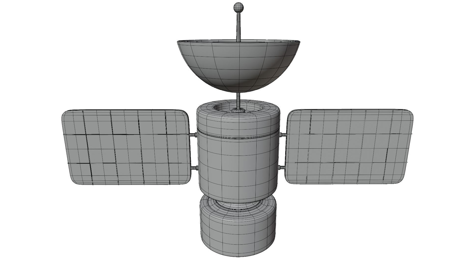 Cartoon Satellite 3D model_14