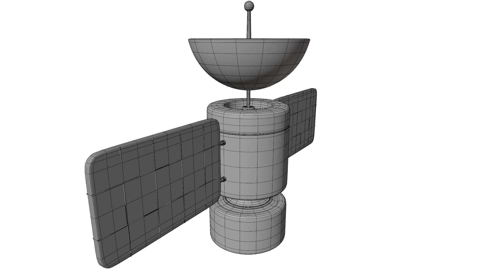 Cartoon Satellite 3D model_13