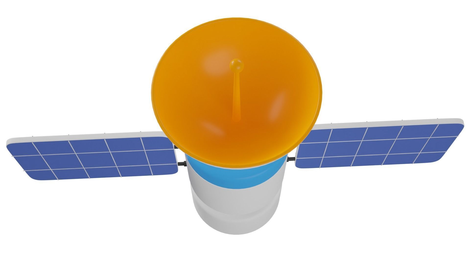 Cartoon Satellite 3D model_8