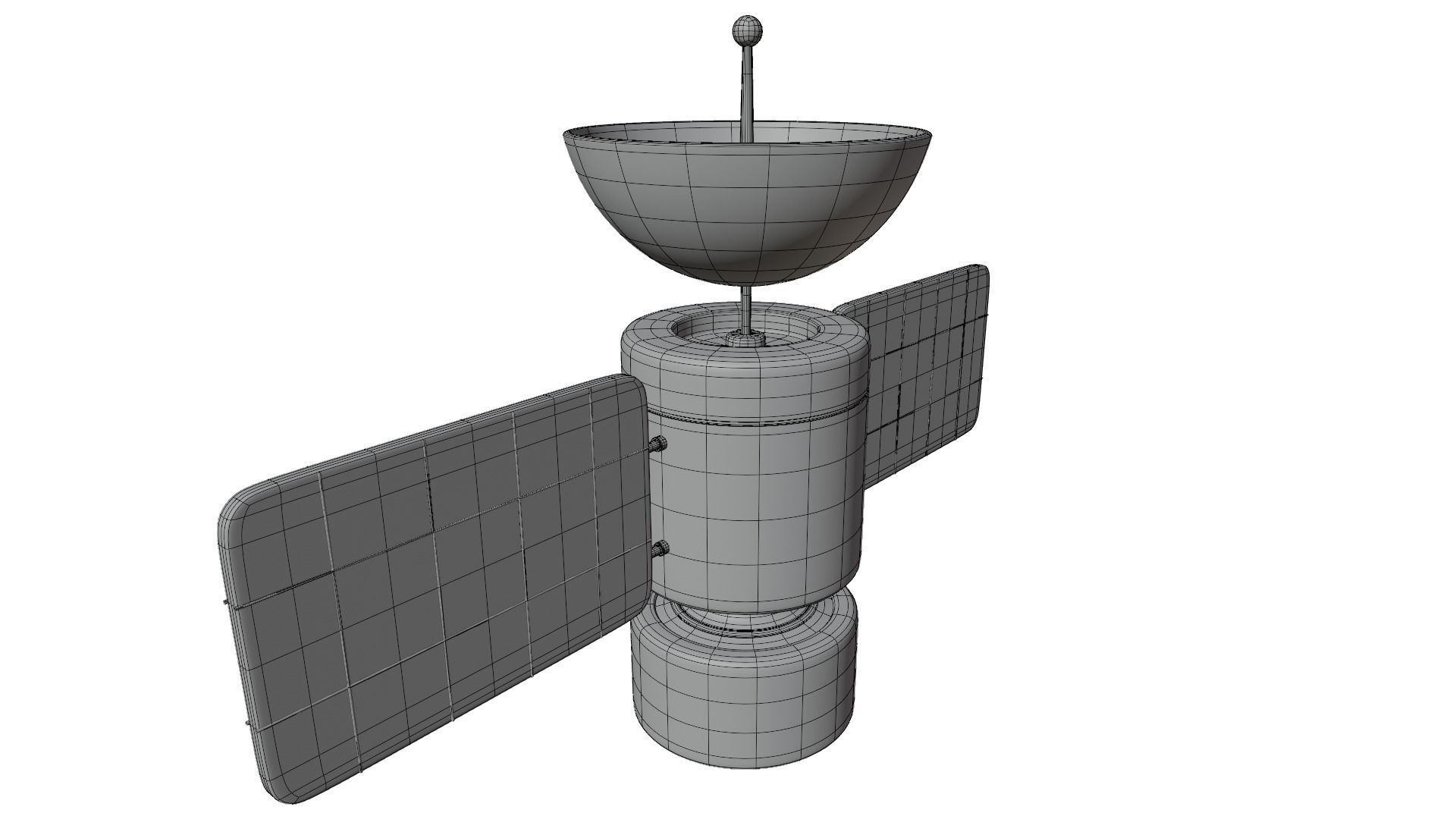 Cartoon Satellite 3D model_9