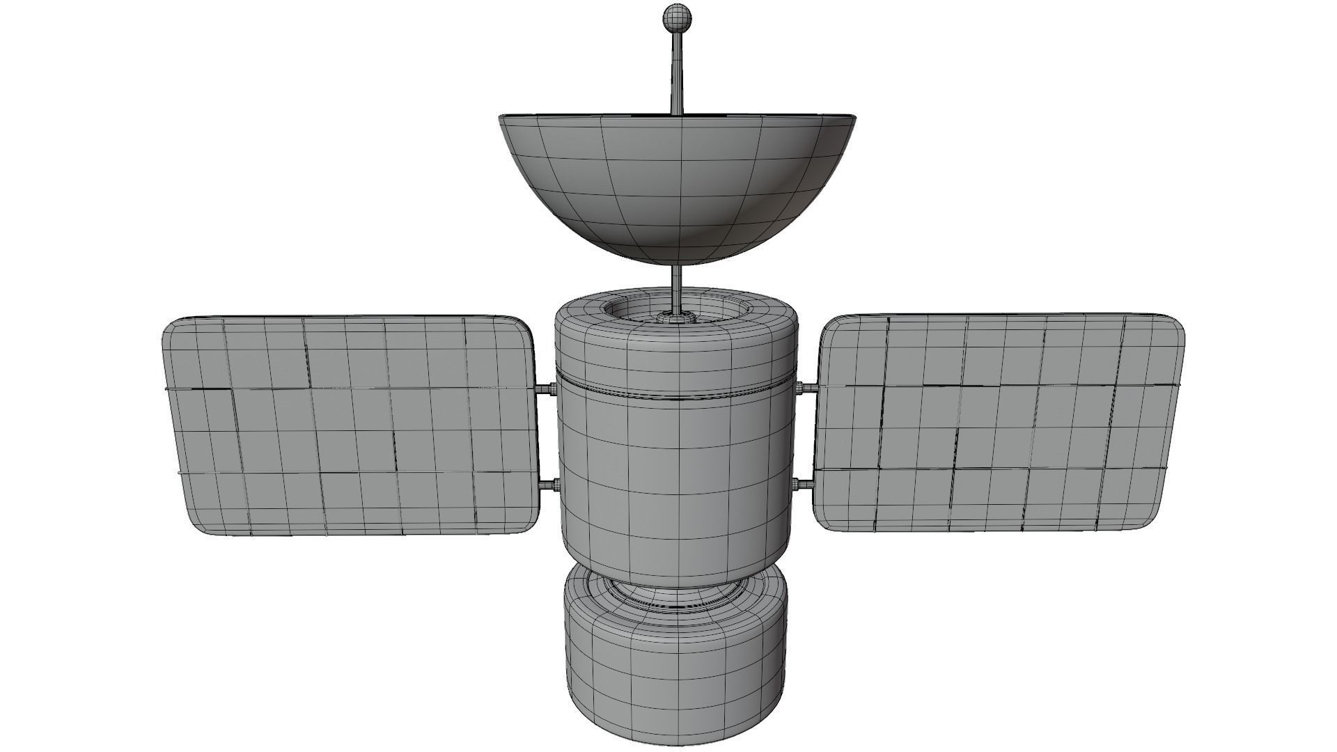 Cartoon Satellite 3D model_10