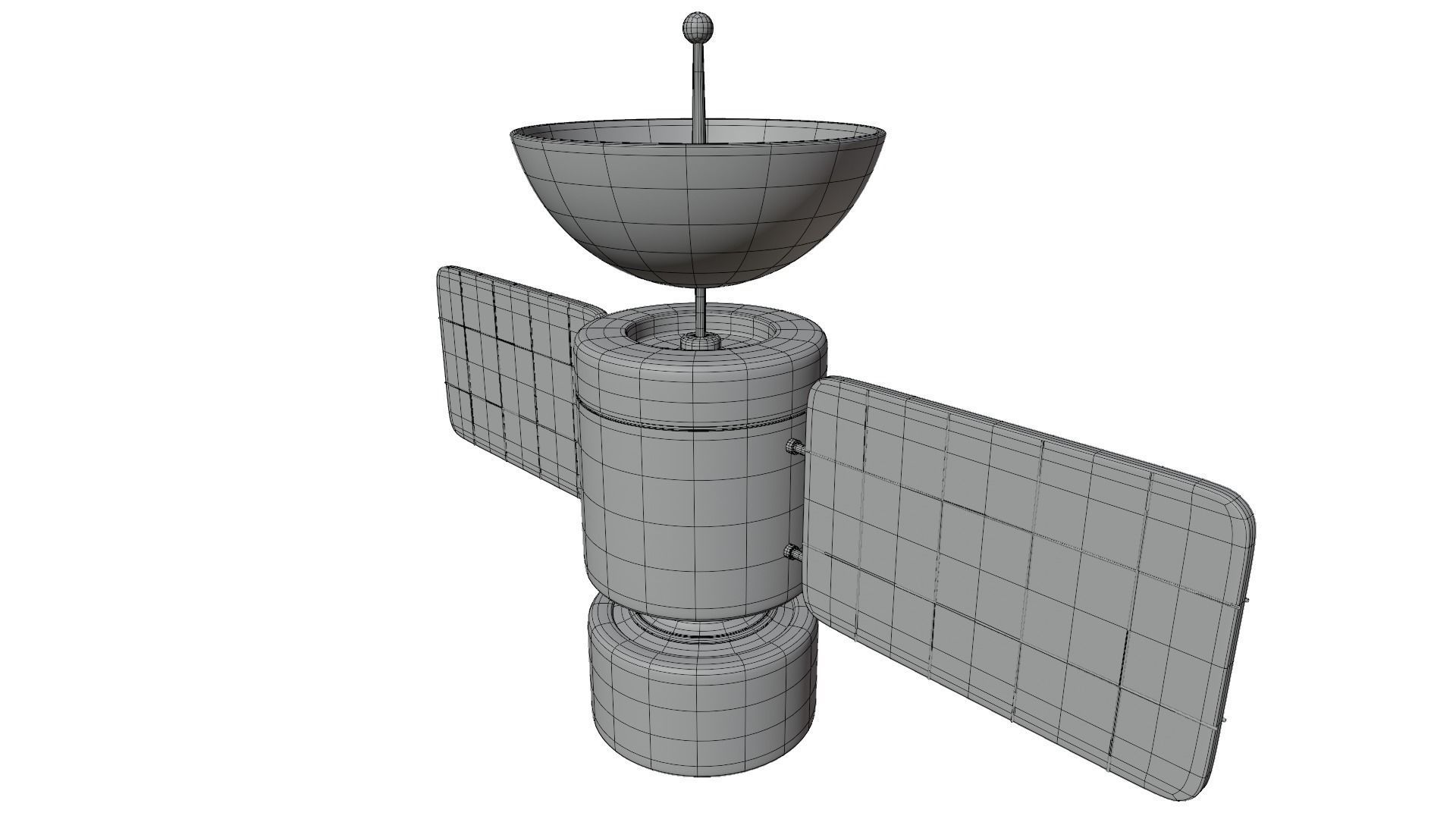 Cartoon Satellite 3D model_15