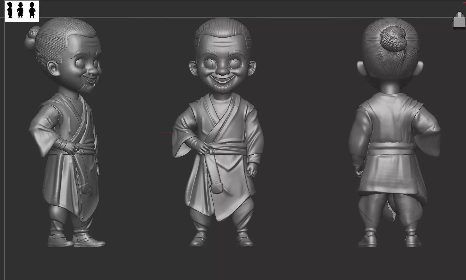 Cartoon Ninja 3D print model_0
