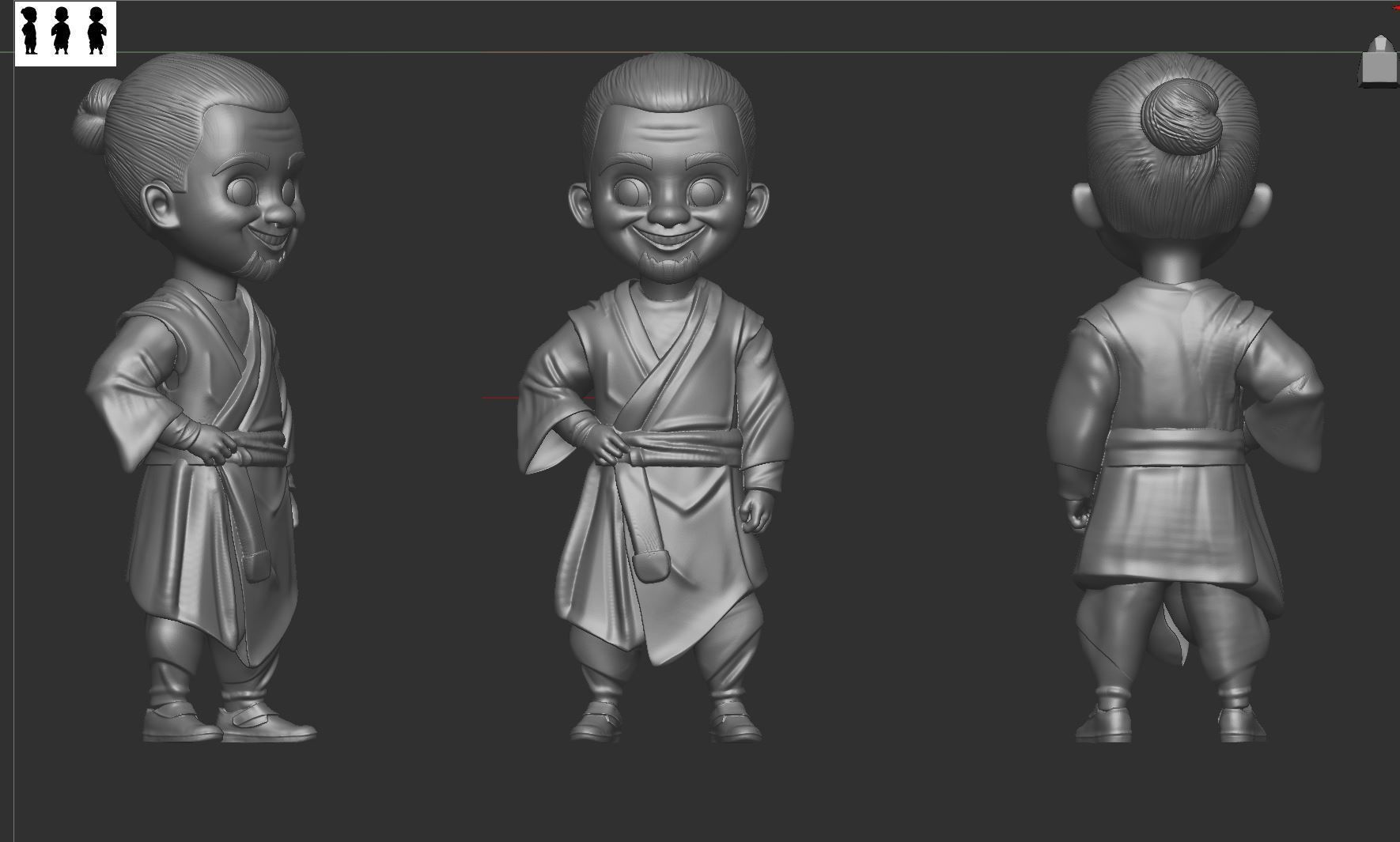 Cartoon Ninja 3D print model_8