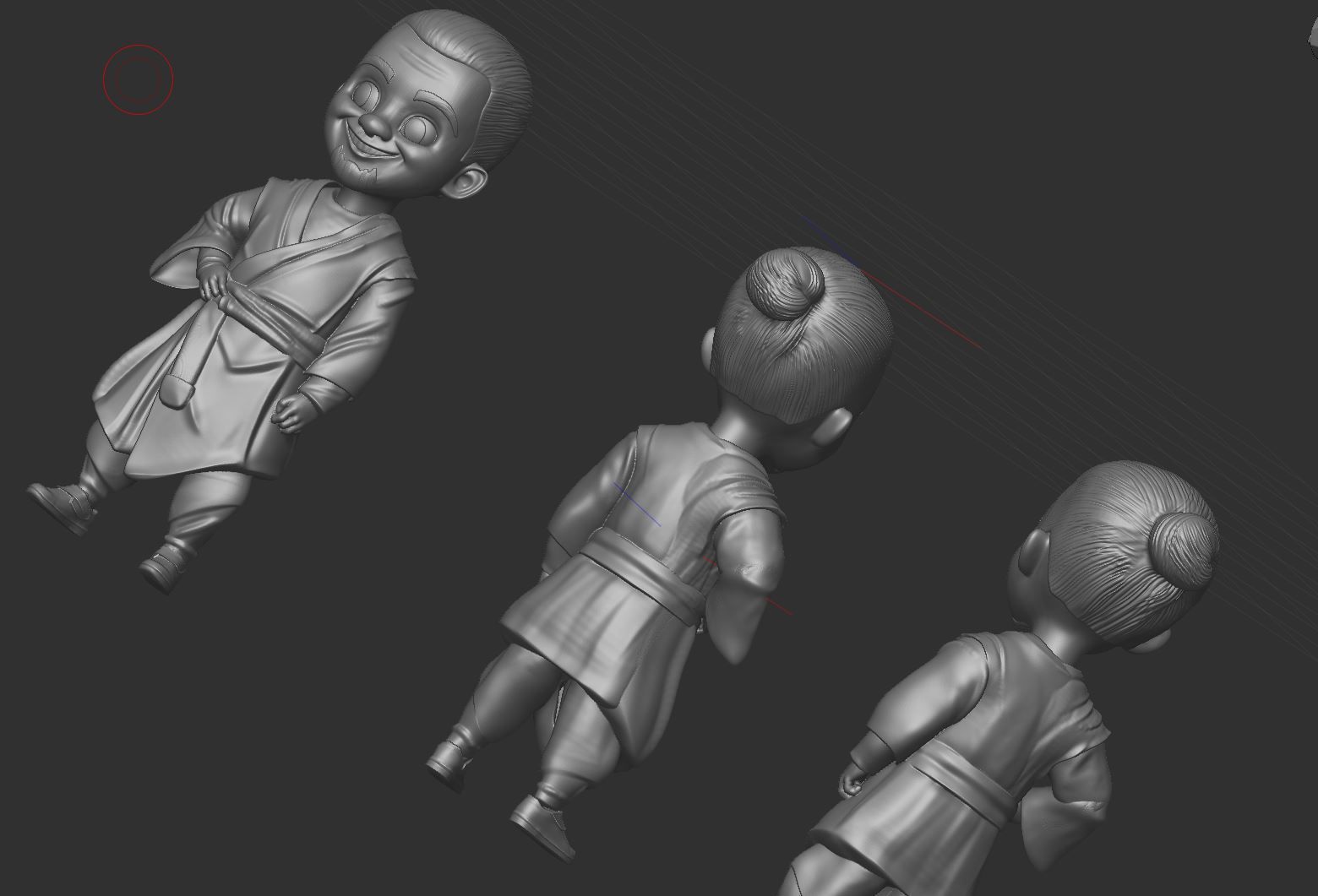 Cartoon Ninja 3D print model_12