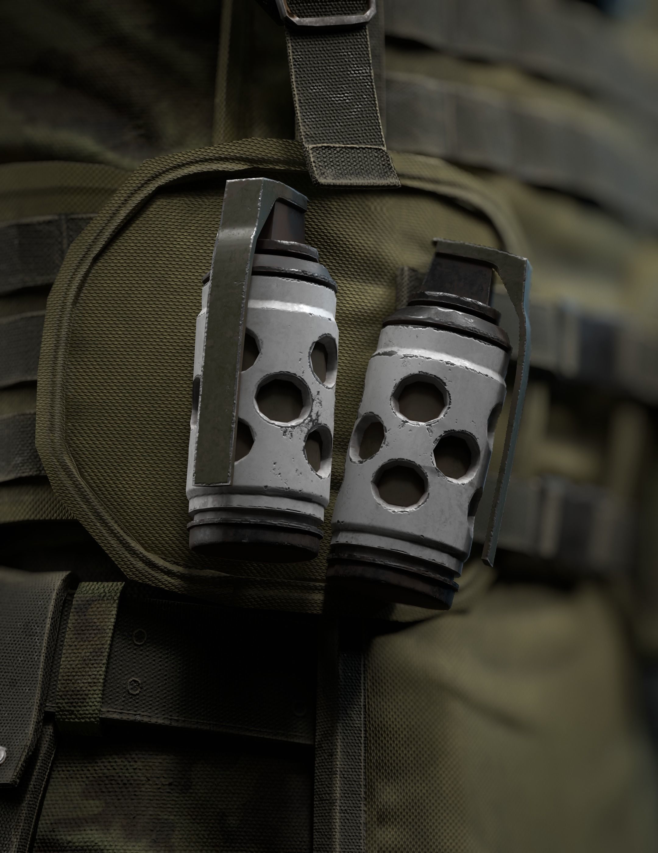 Modern Soldier Low-poly 3D model_7