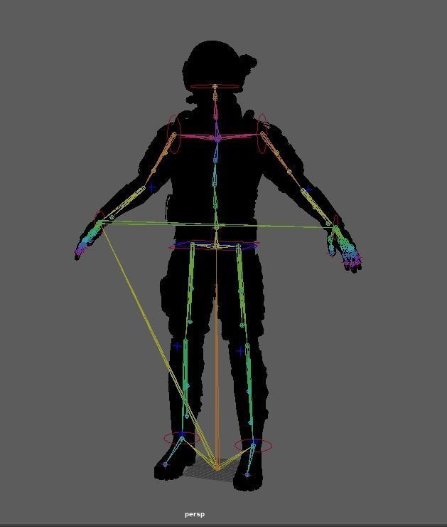 Modern Soldier Low-poly 3D model_8