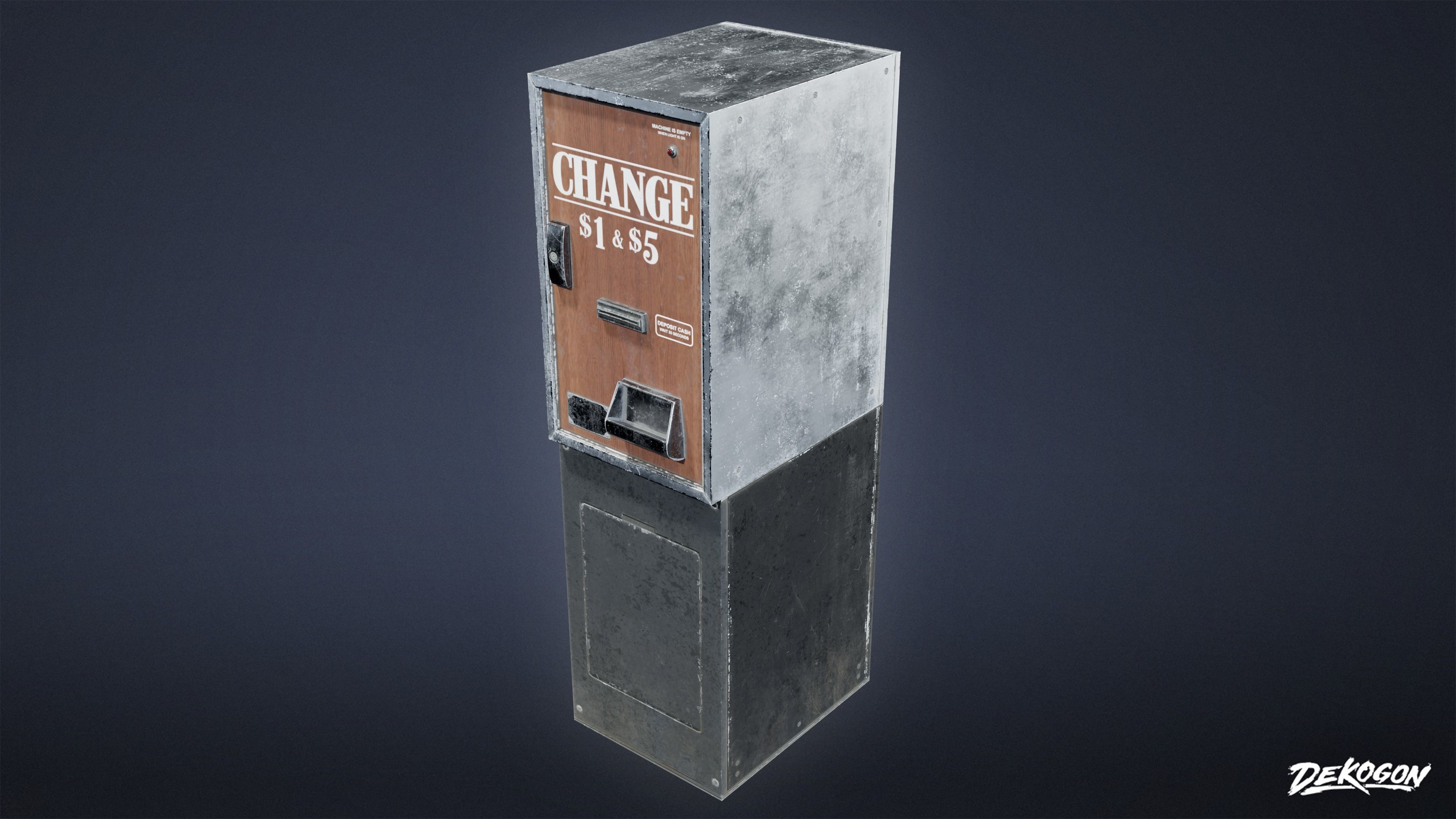 ARCADE - Change Machine 01 - LOW POLY Low-poly 3D model_5