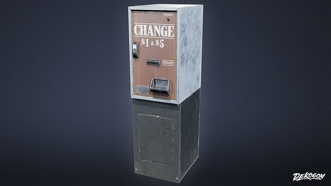ARCADE - Change Machine 01 - LOW POLY Low-poly 3D model