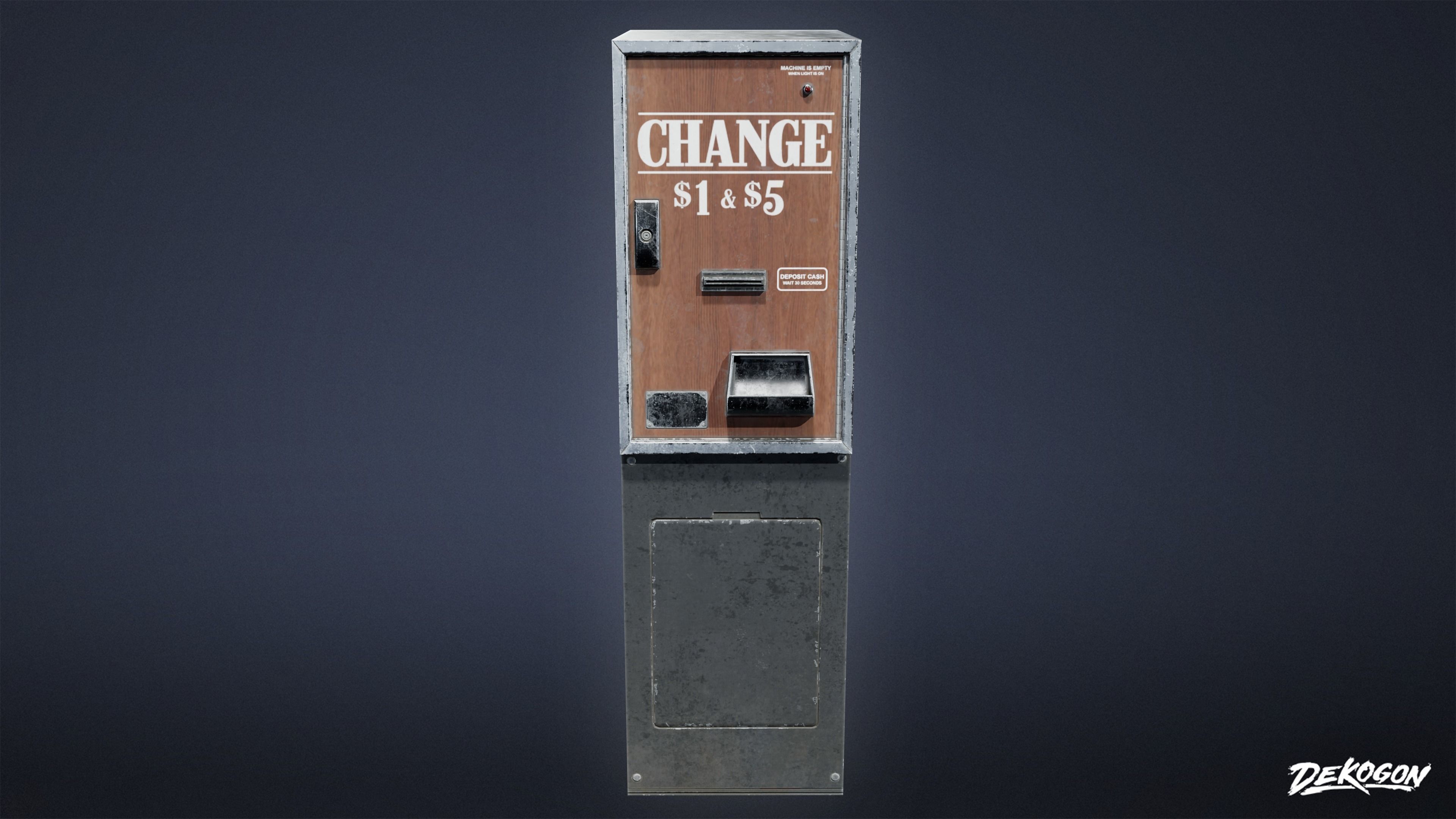 ARCADE - Change Machine 01 - LOW POLY Low-poly 3D model_2