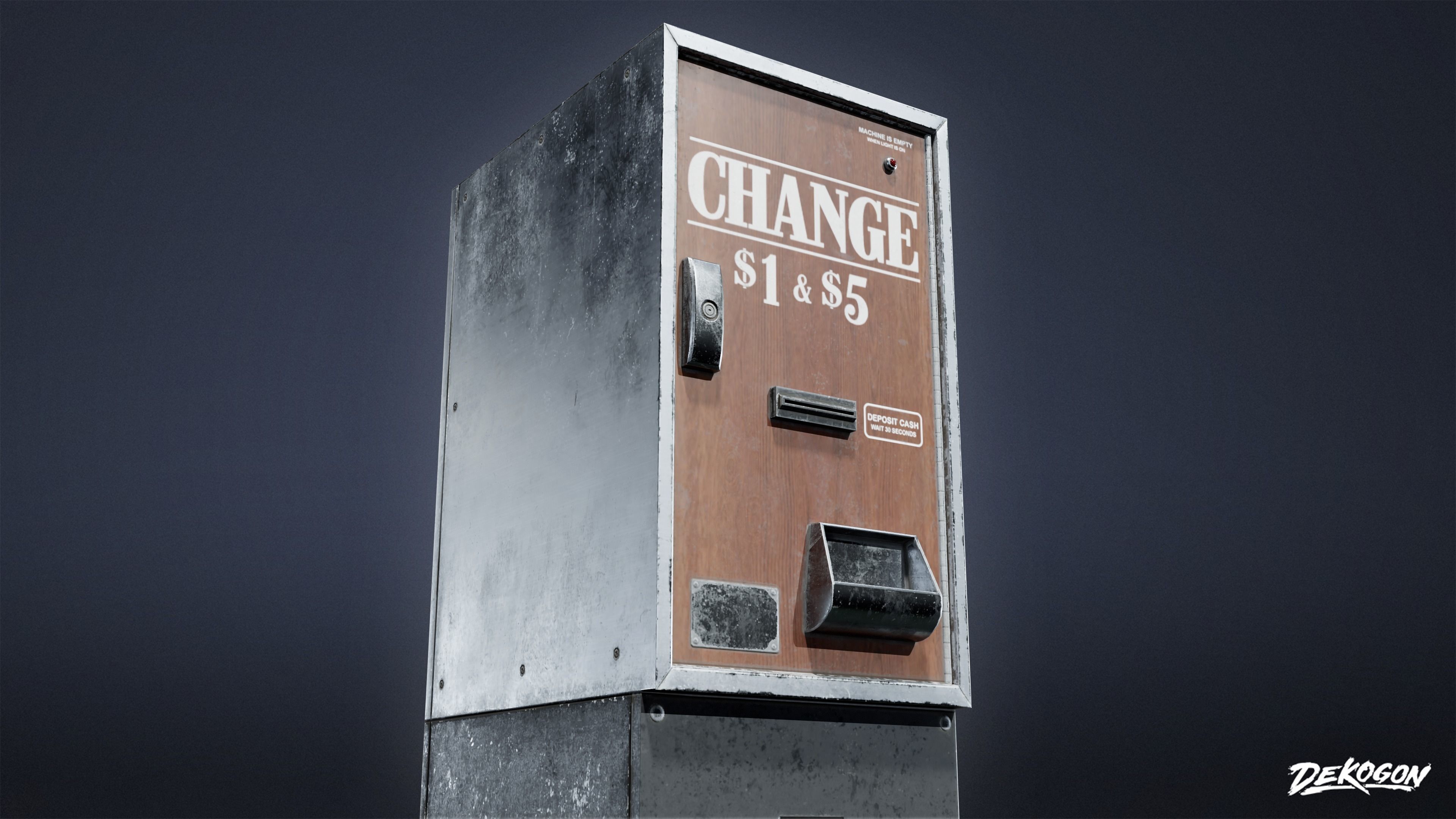 ARCADE - Change Machine 01 - LOW POLY Low-poly 3D model_7
