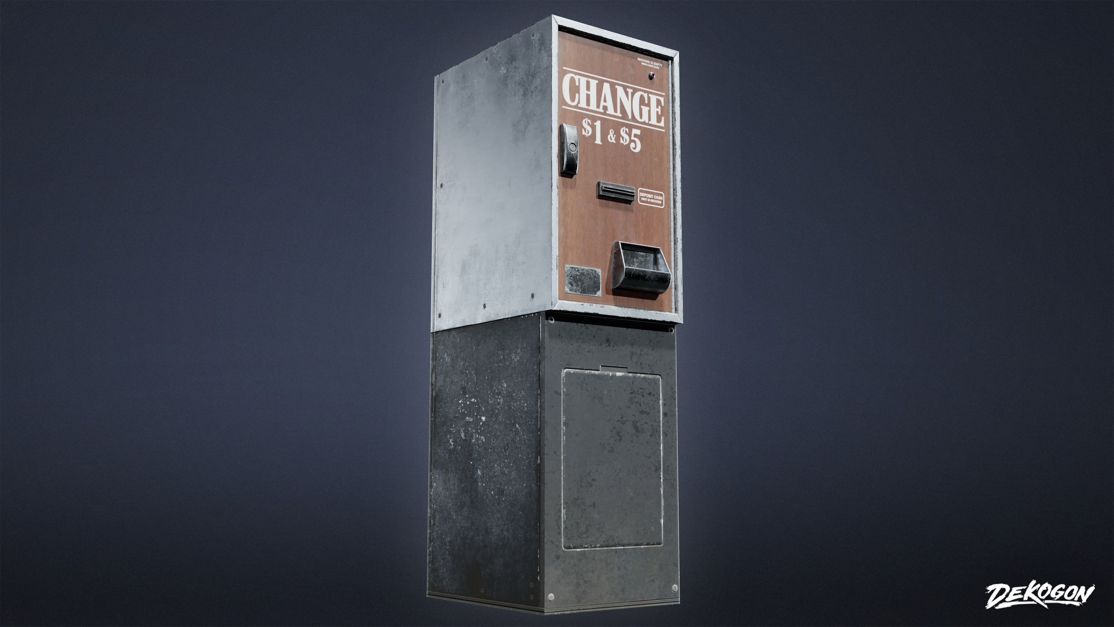 ARCADE - Change Machine 01 - LOW POLY Low-poly 3D model_6