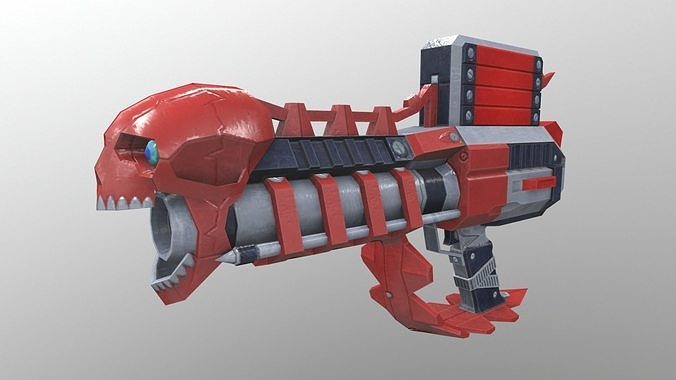 Hand Rocket Launcher V3 Low-poly 3D model