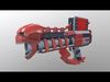 Hand Rocket Launcher V3 Low-poly 3D model_2