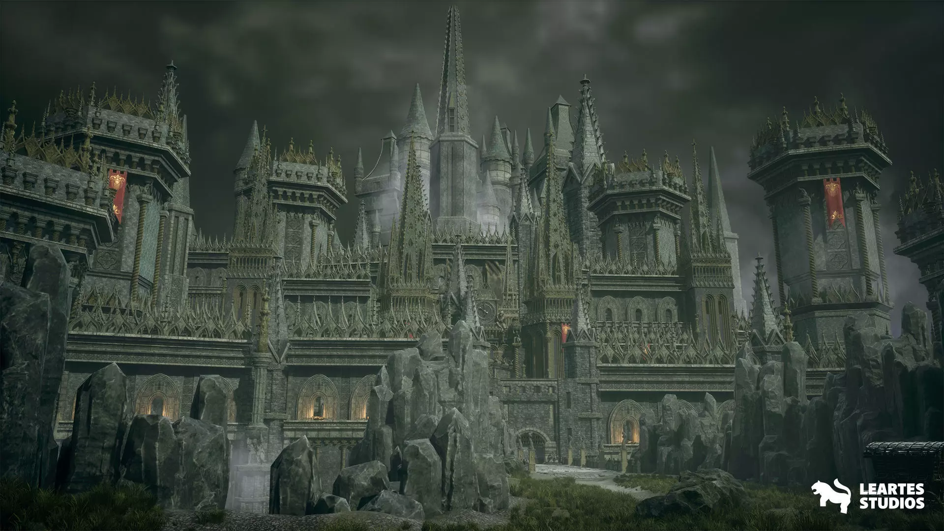 Dark Fantasy Castle Megapack Low-poly 3D model_0